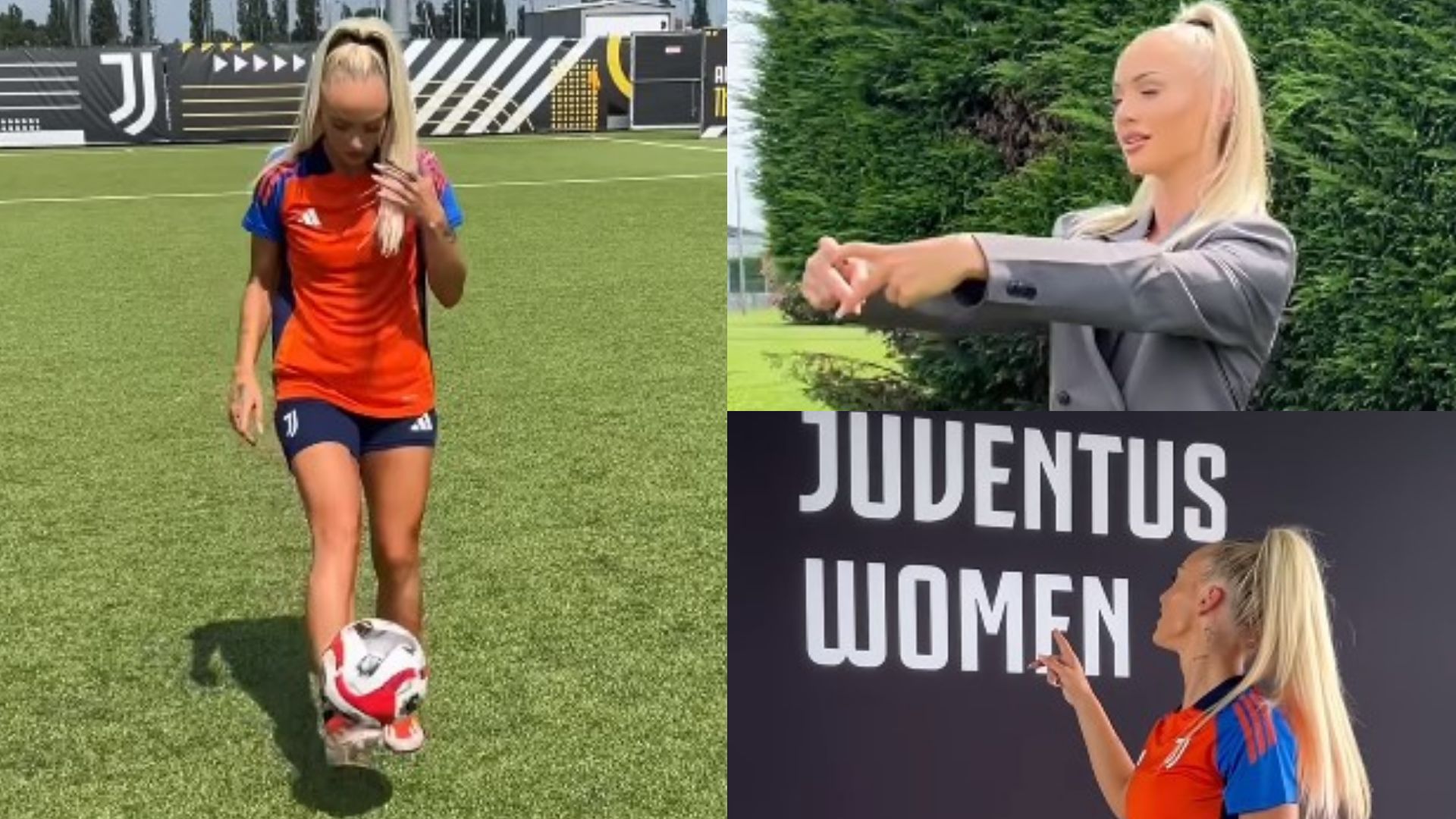 Alisha Lehmann first day Juventus