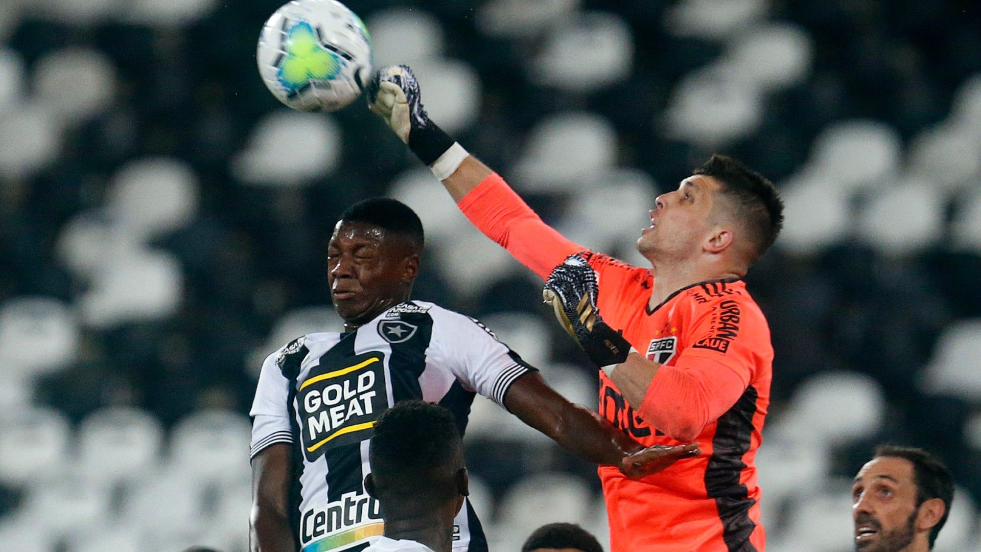 Matheus Babi Tiago Volpi Botafogo São Paulo Brasileirão 22 02 2021