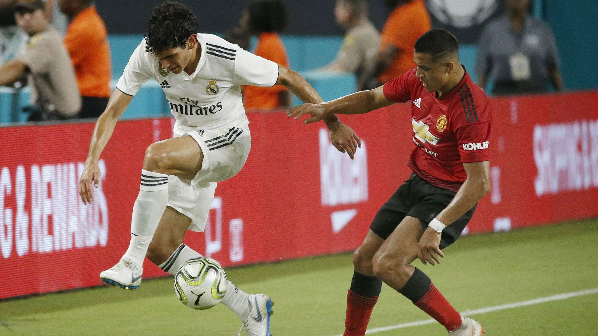 Alexis Sanchez Jesus Vallejo Manchester United Real Madrid ICC2018