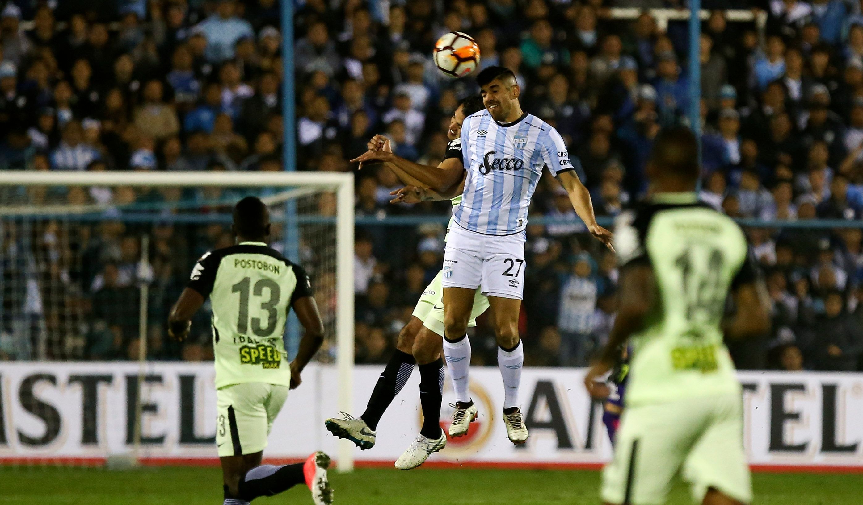 Leandro Diaz Atletico Tucuman - Jorman Campuzano of Atletico Nacional Copa Libertadores 09082018