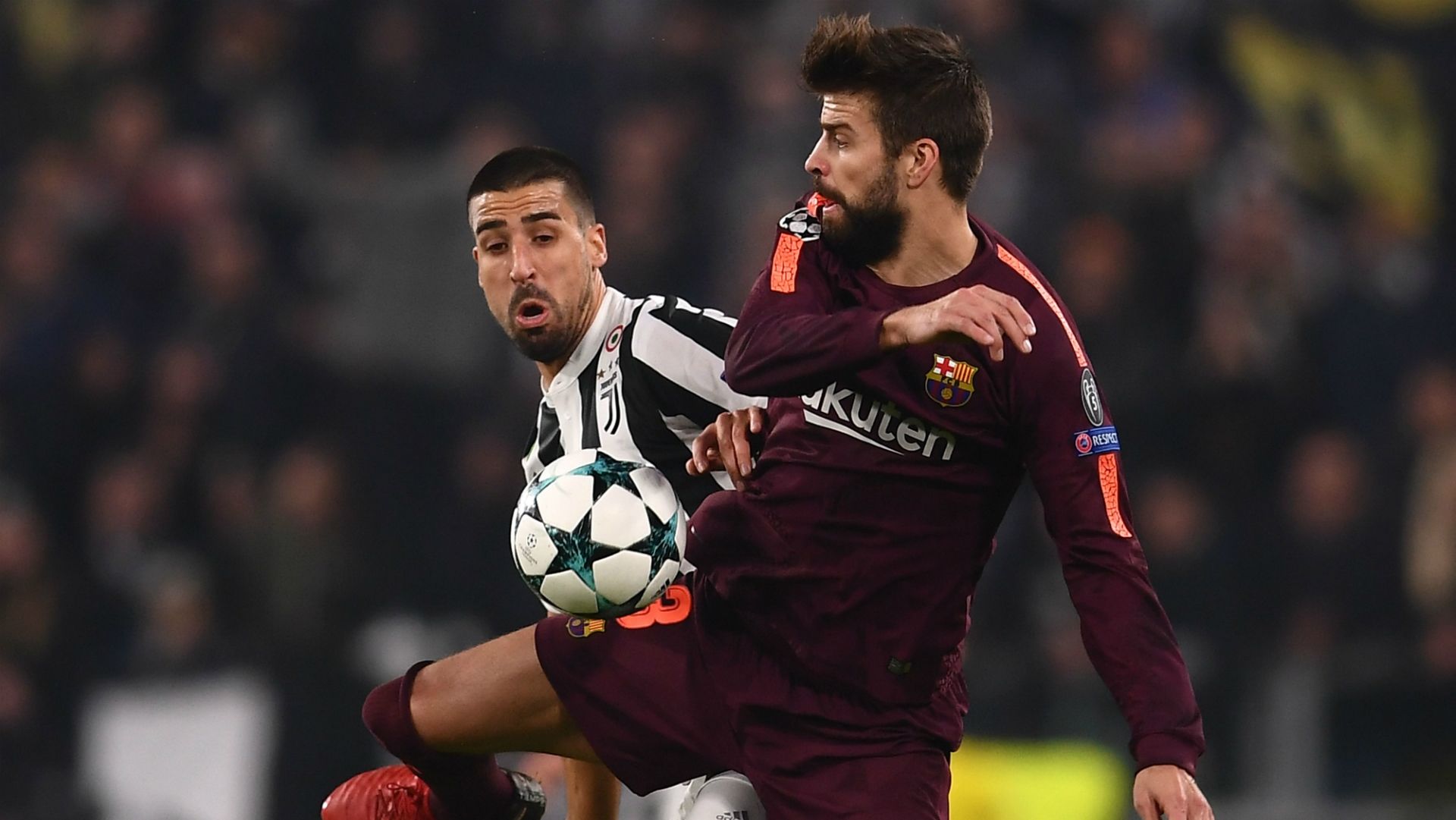 Sami Khedira Gerard Pique Juventus Barcelona