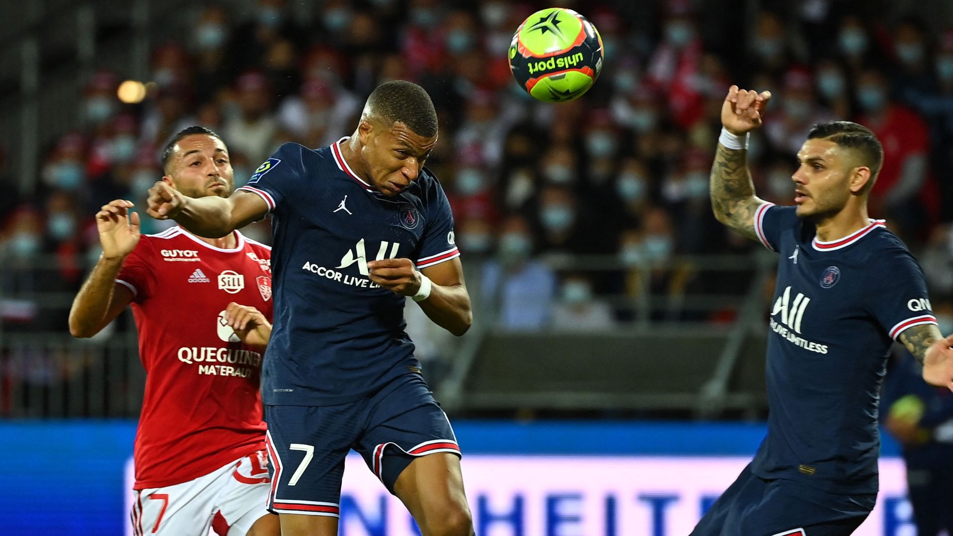 Mbappé but tête Brest PSG