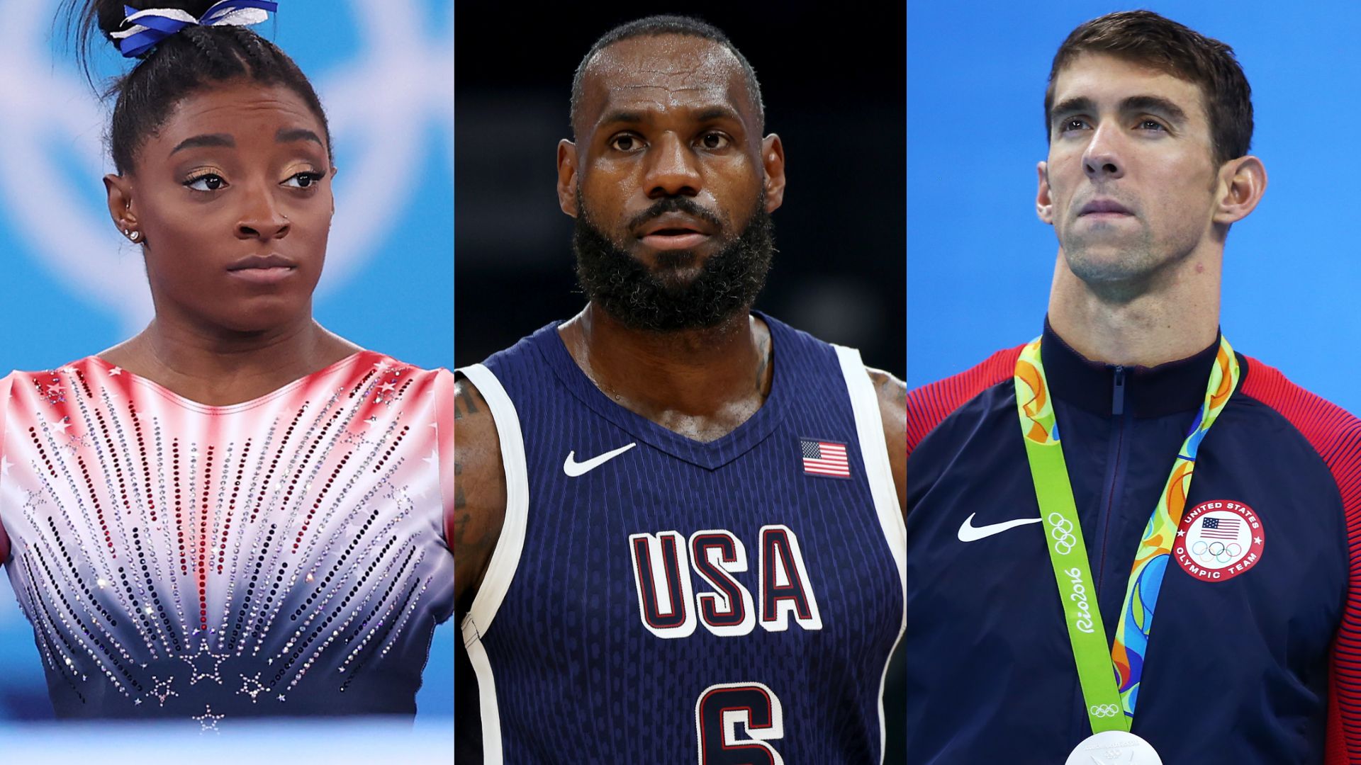 Simone Biles LeBron James Michael Phelps
