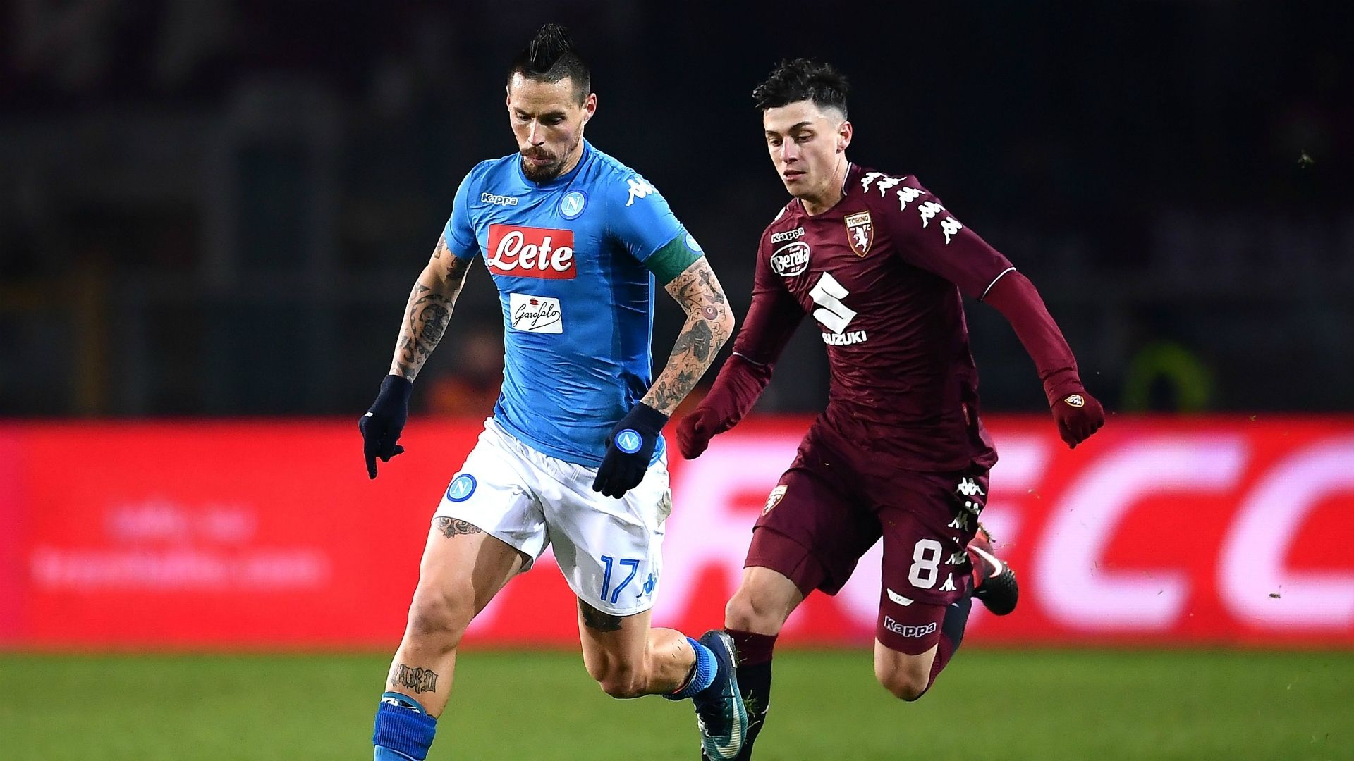 Marek Hamsik Daniele Baselli Torino Napoli Serie A 12162017