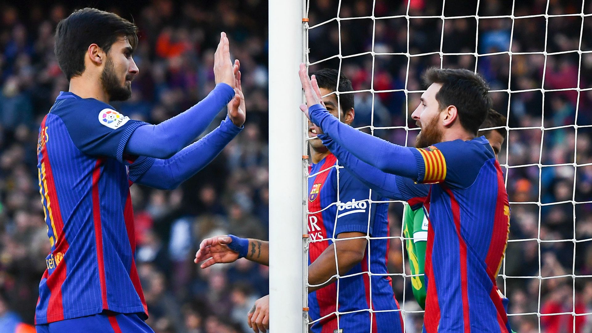 Andre Gomes Lionel Messi Barcelona Las Palmas La Liga