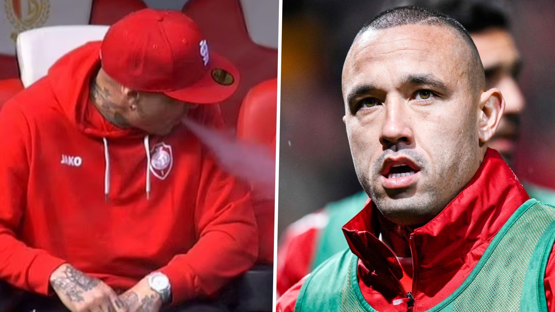 Radja Nainggolan smoking Royal Antwerp