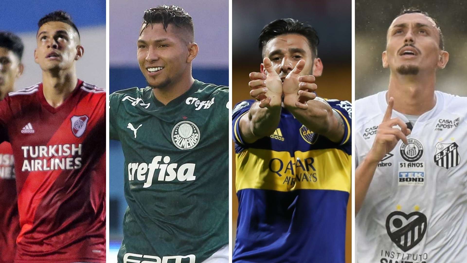 Borre Rony Salvio Pituca River Palmeiras Boca Santos Semifinales Copa Libertadores 2020