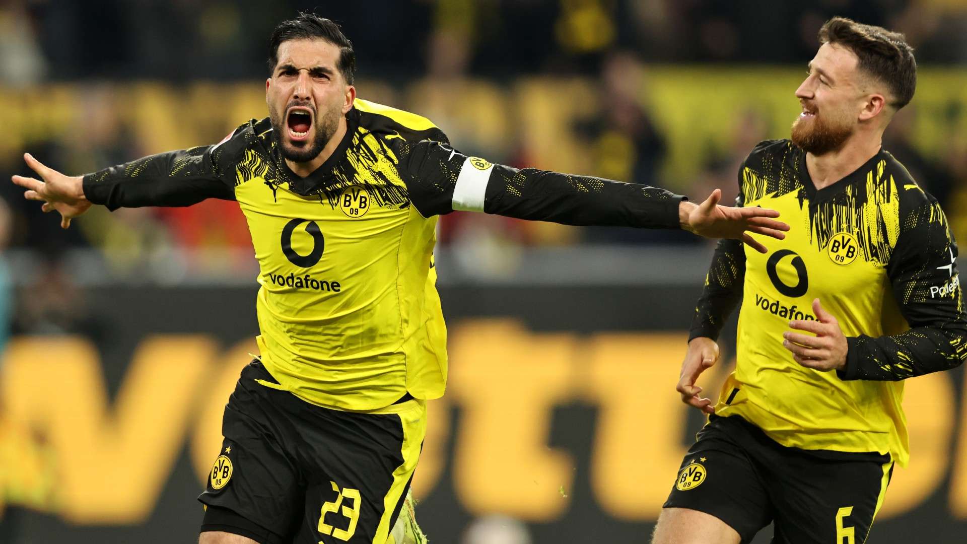 Emre Can of Borussia Dortmund celebrates scoring