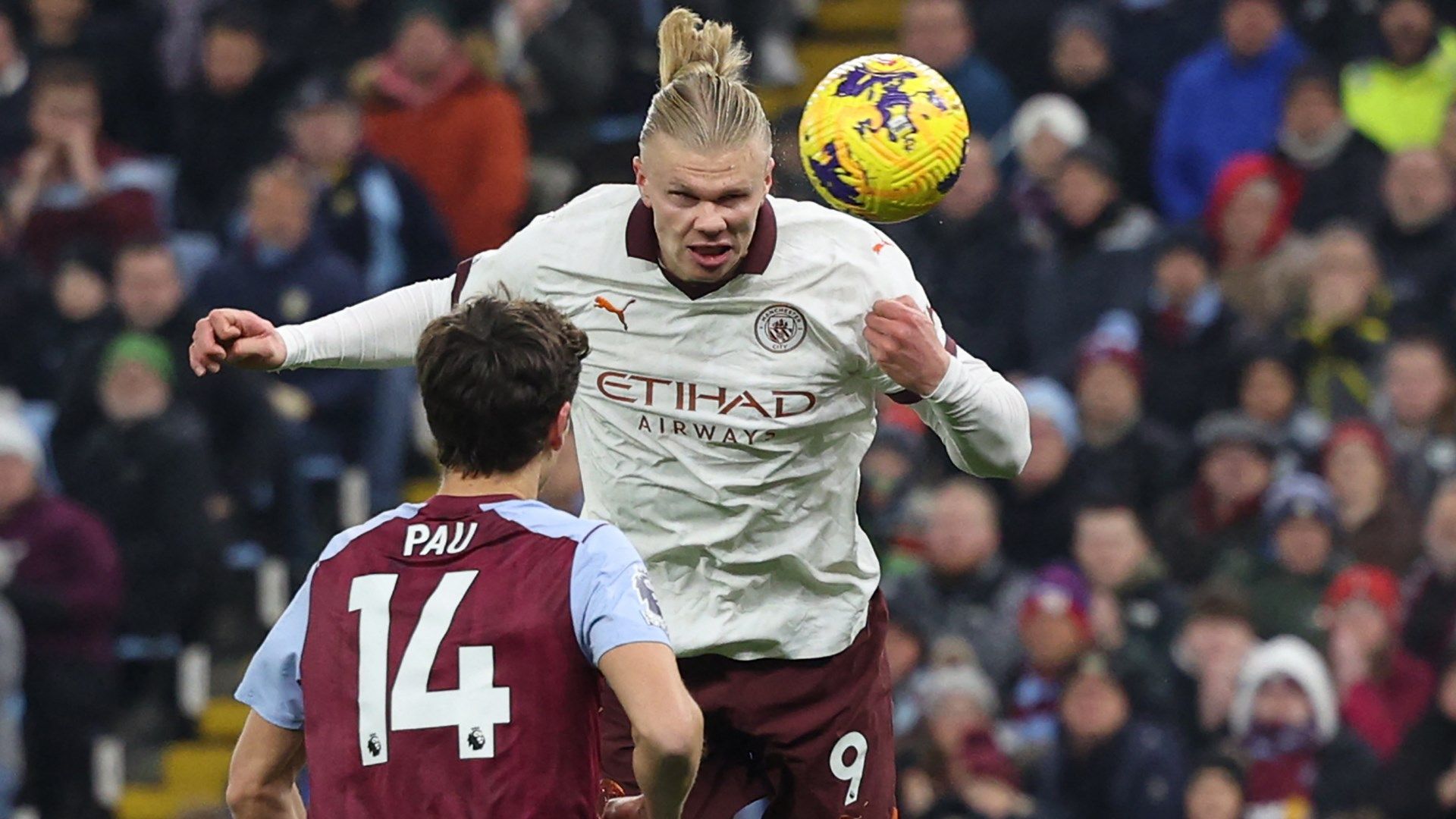 Erling Haaland Man City Villa