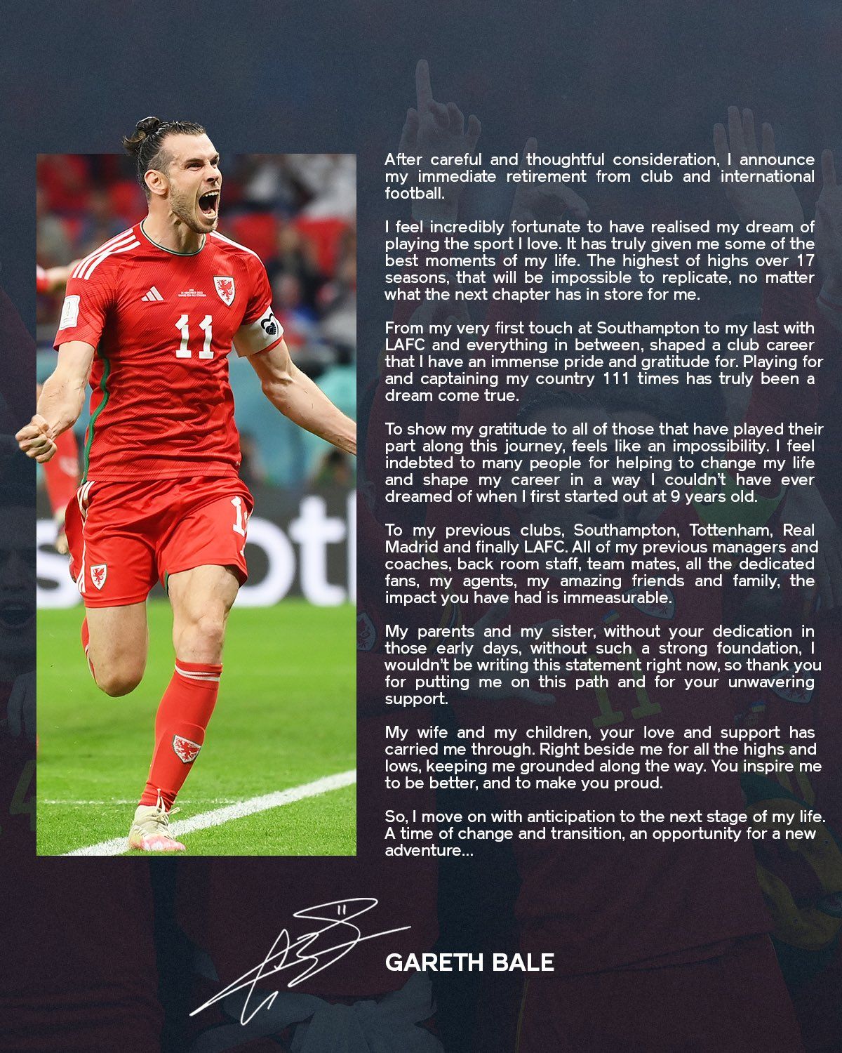 gareth bale post
