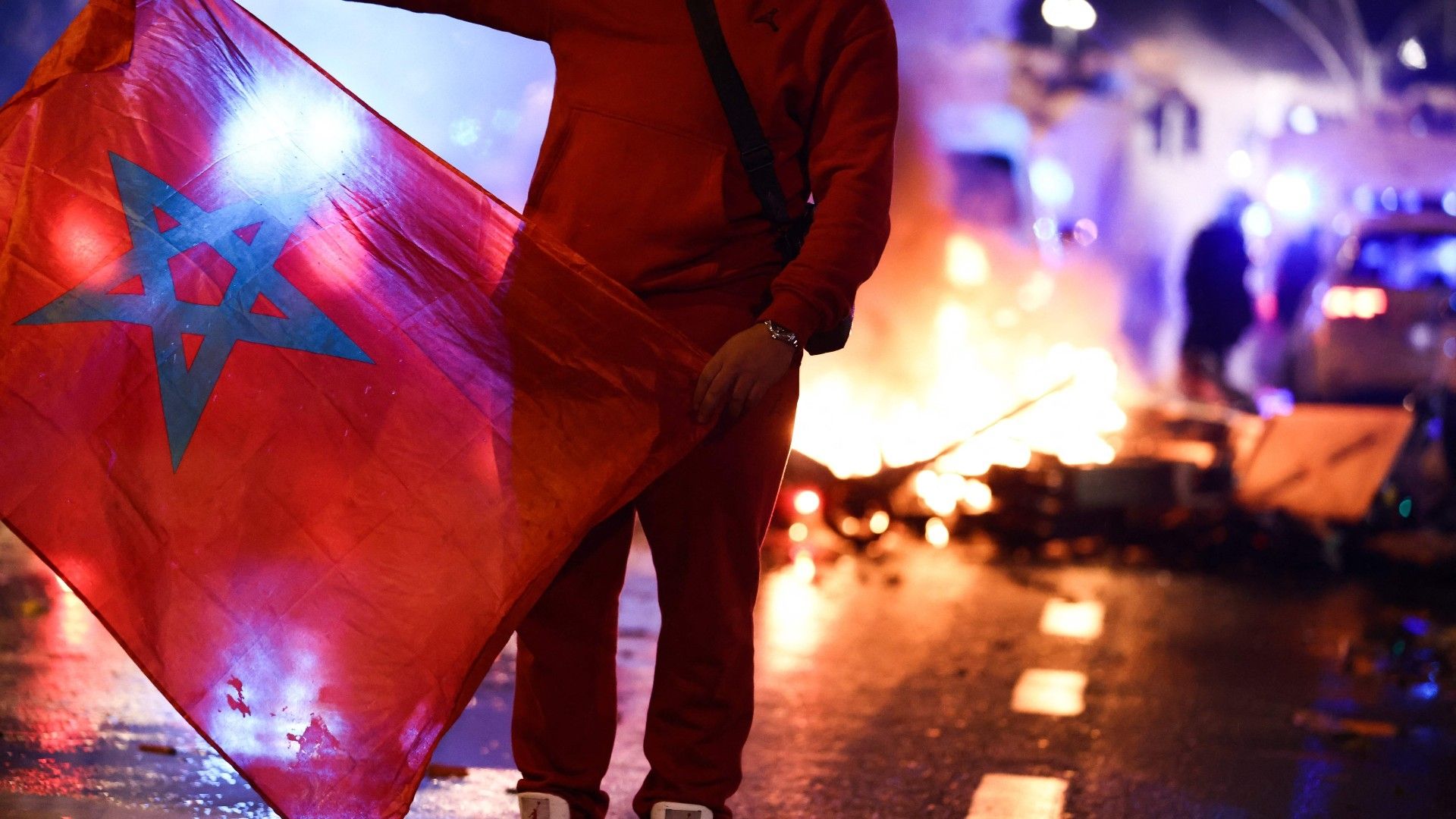 Belgium riot Morocco