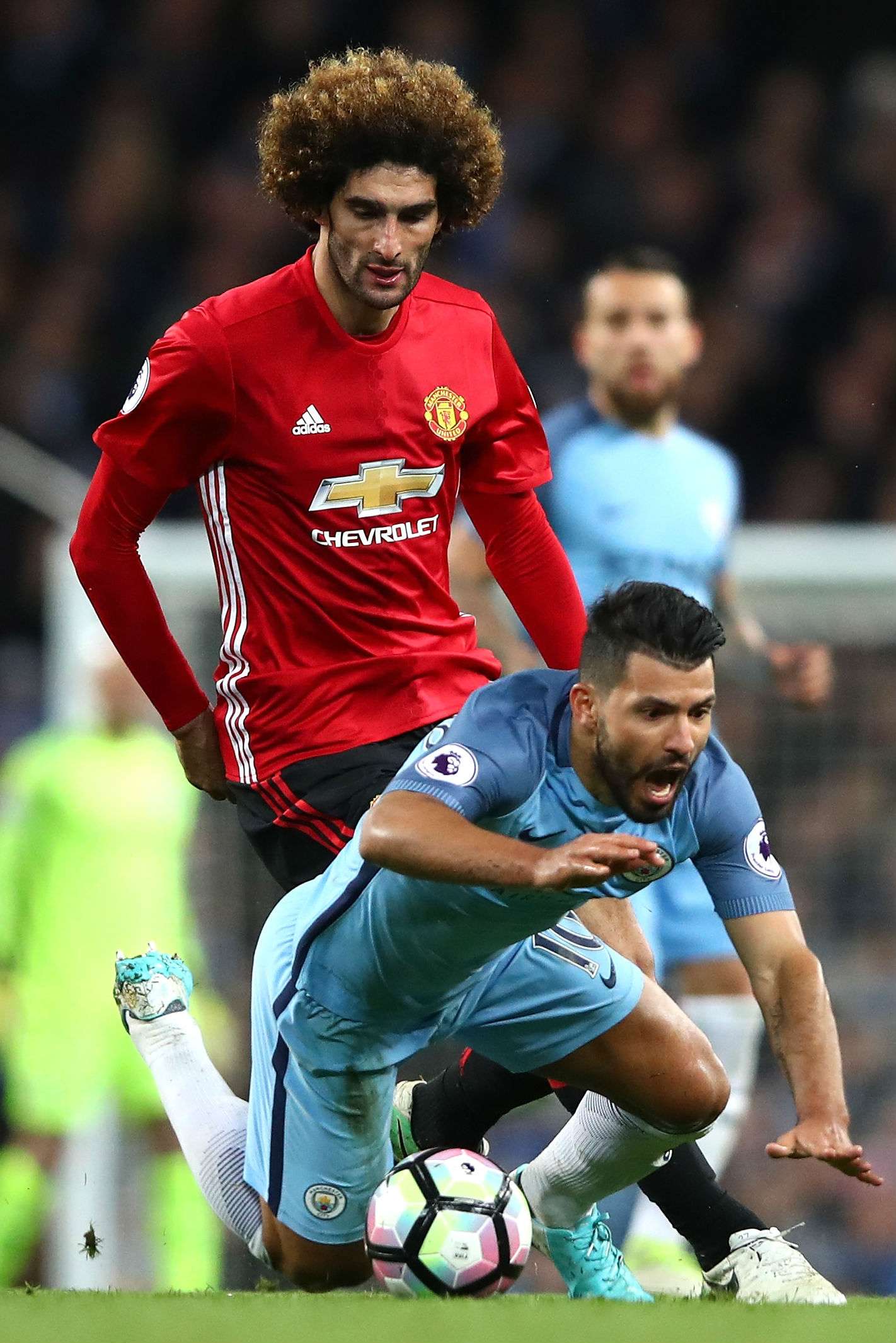 EMBED ONLY: Marouane Fellaini Manchester United Sergio Aguero Manchester City