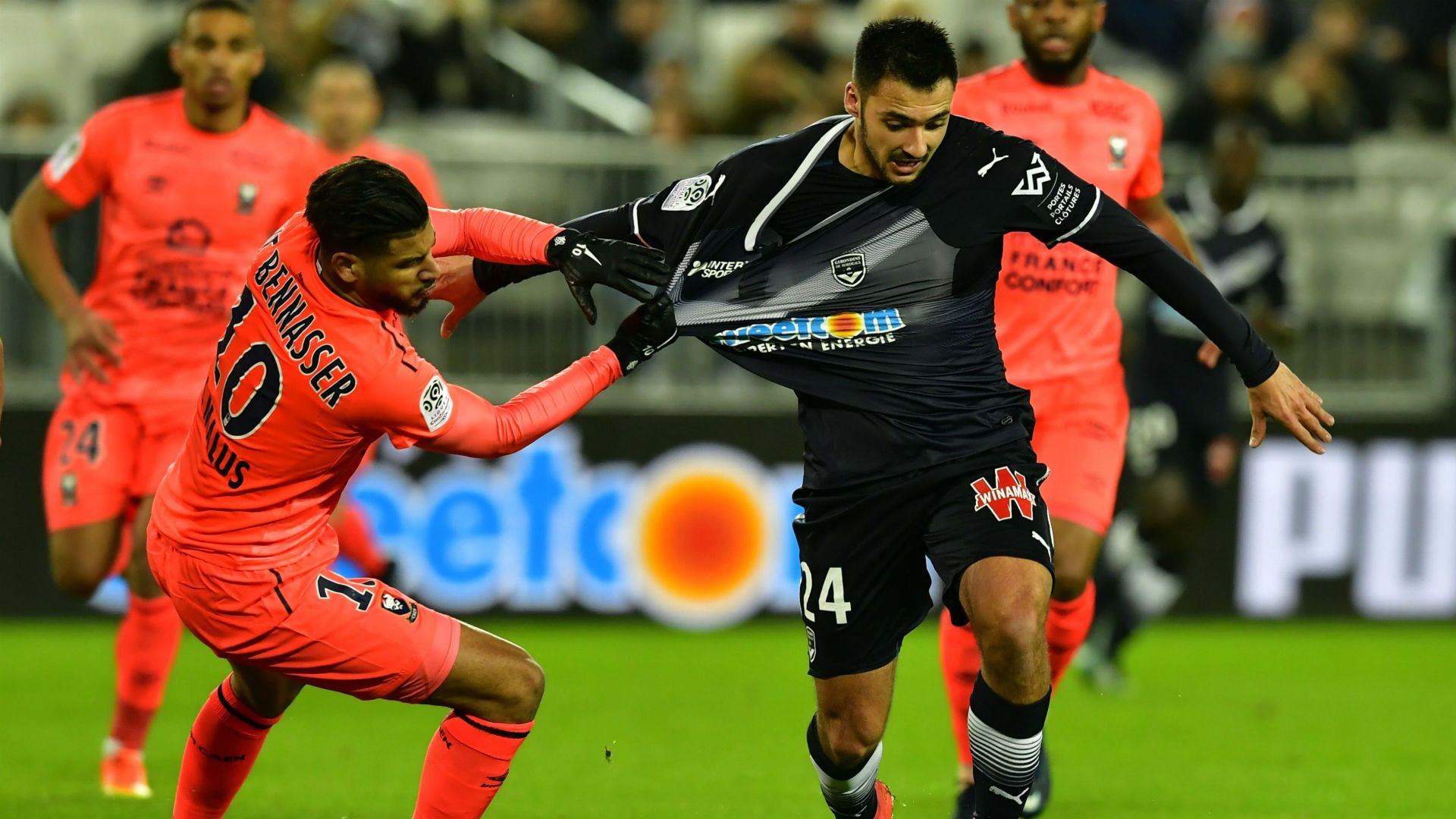 Gaetan Laborde  Youssef Ait Benasser Bordeaux Caen Ligue 1 18012018