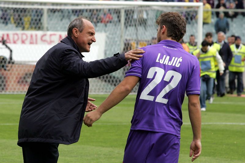 Delio Rossi and Adem Ljajic April 2012