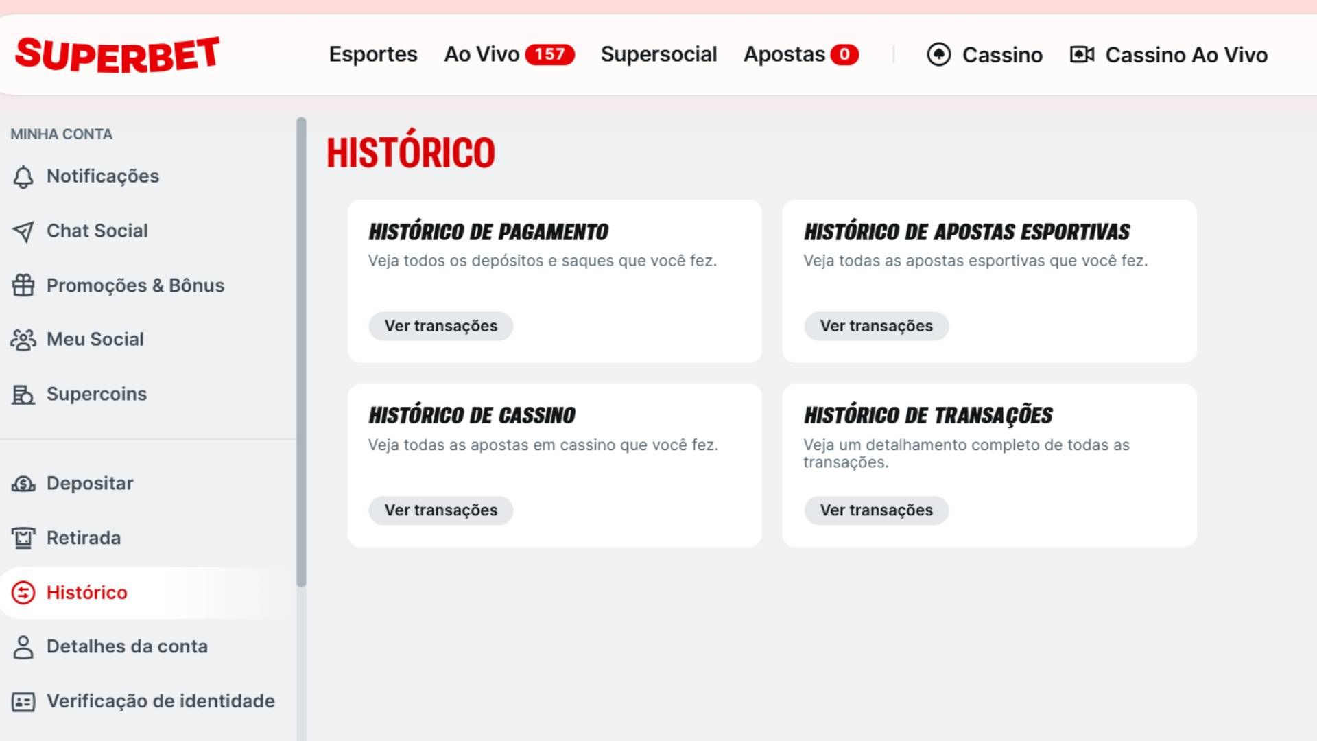 superbet depósitos histórico