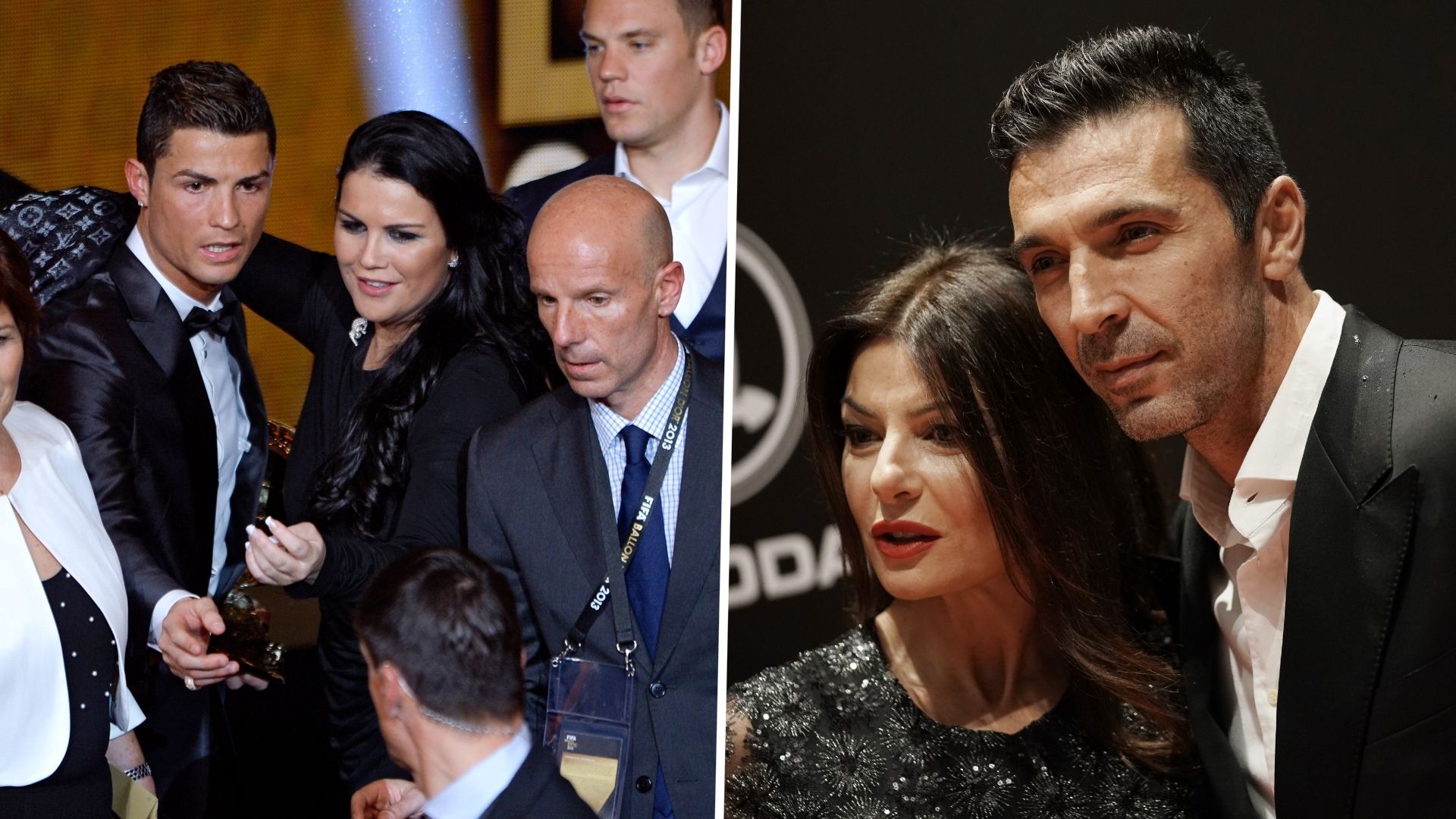Ilaria D'Amico Gianluigi Buffon Cristiano Ronaldo