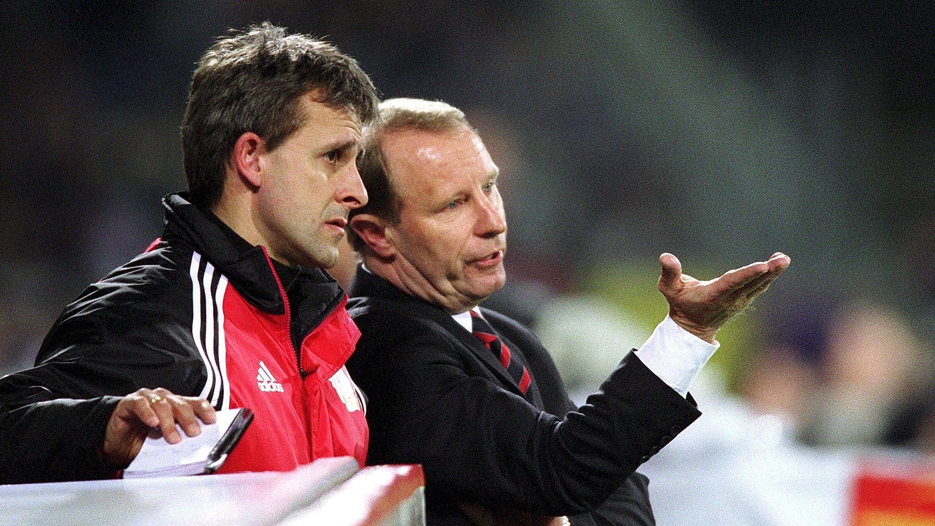 Berti Vogts Pierre Littbarski Bayer Leverkusen