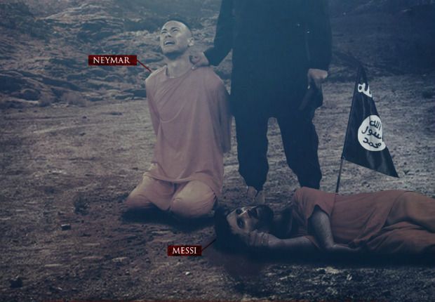 neymar messi isis