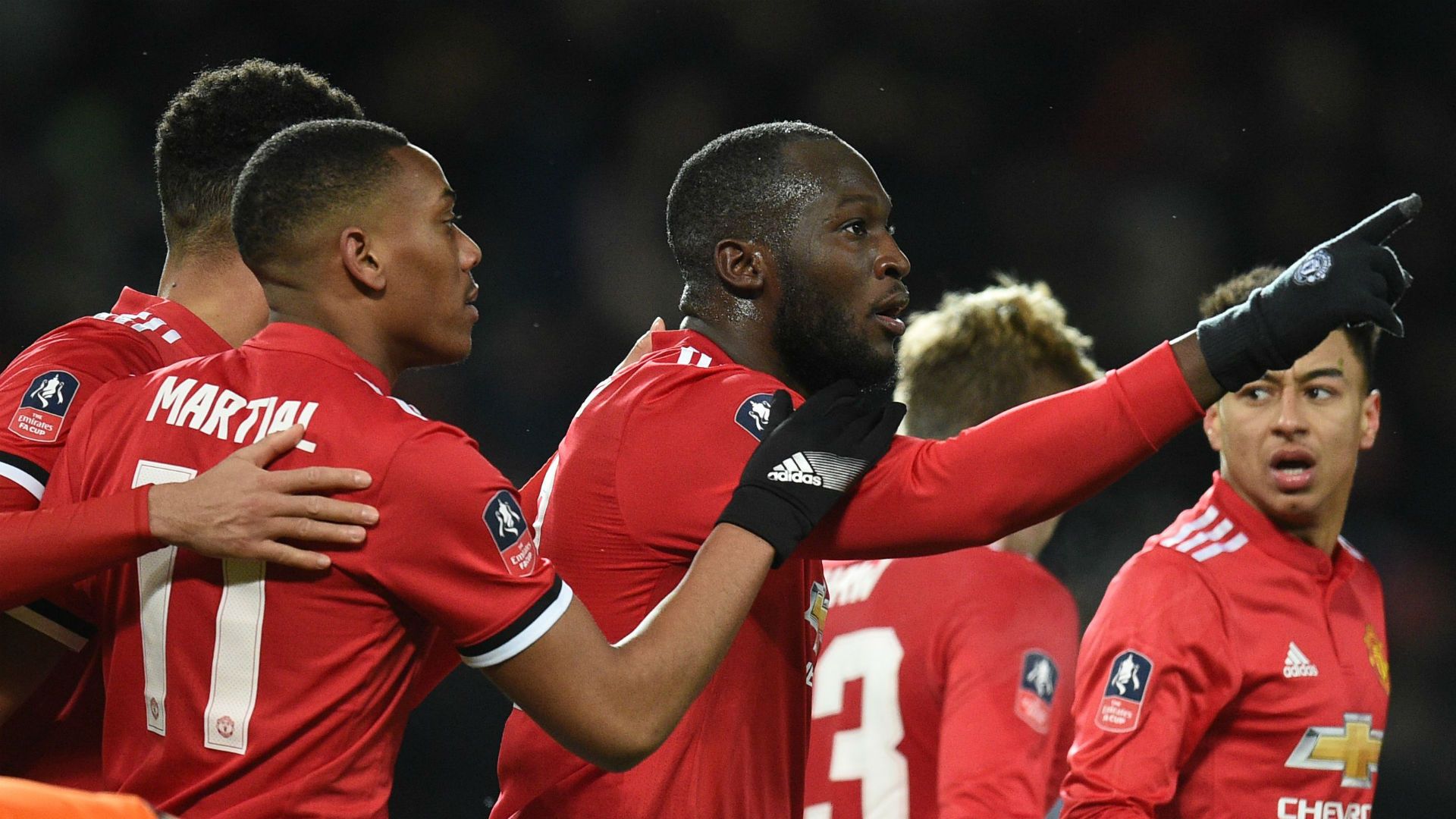 Romelu Lukaku Manchester United celebration