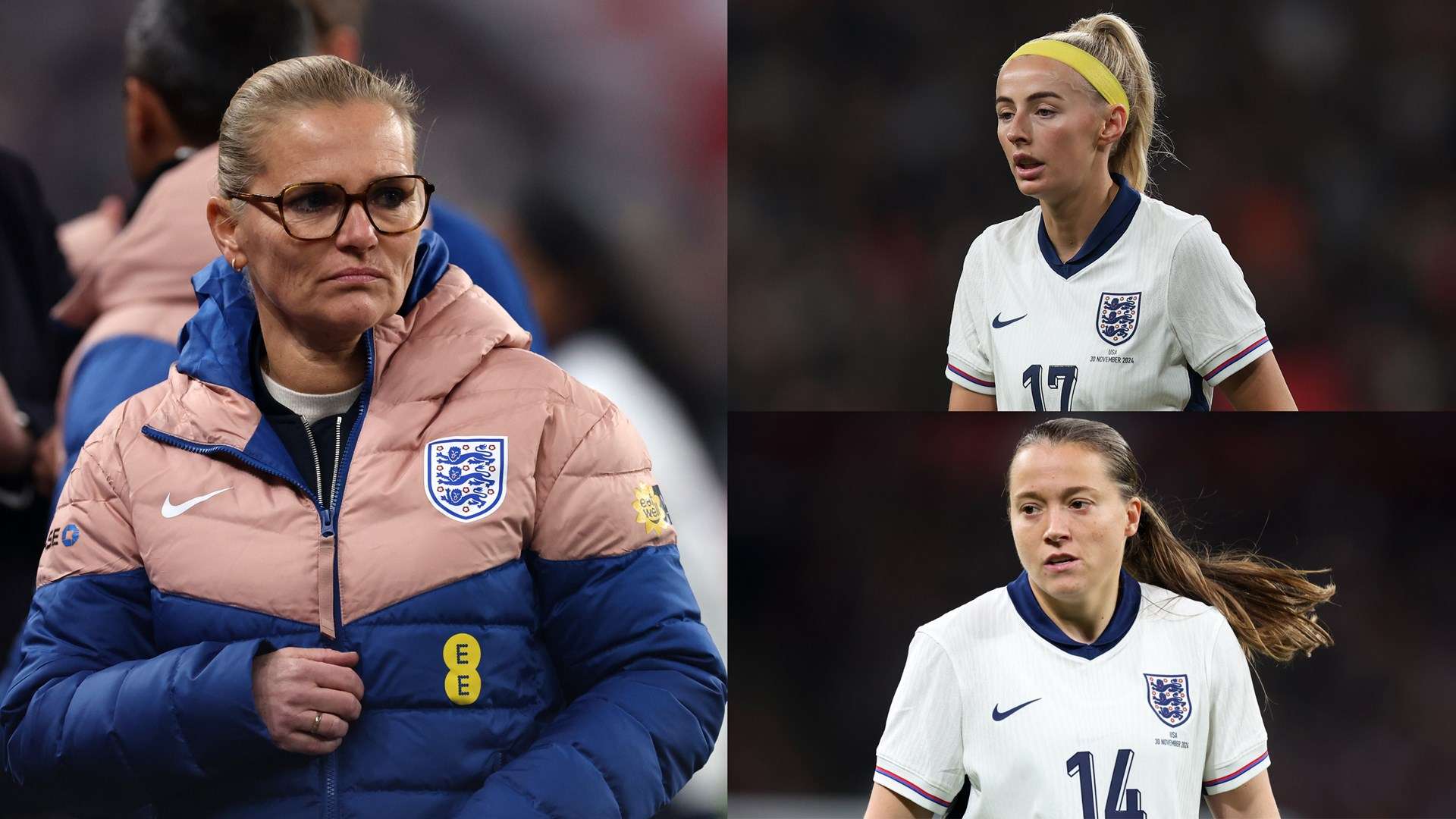 Sarina Wiegman Chloe Kelly Fran Kirby composite
