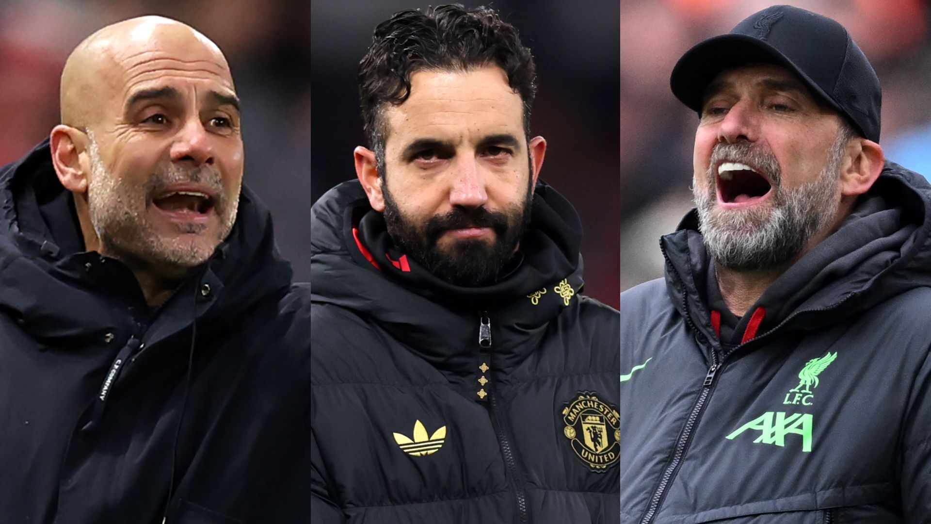 Ruben Amorim Pep Guardiola Jurgen Klopp