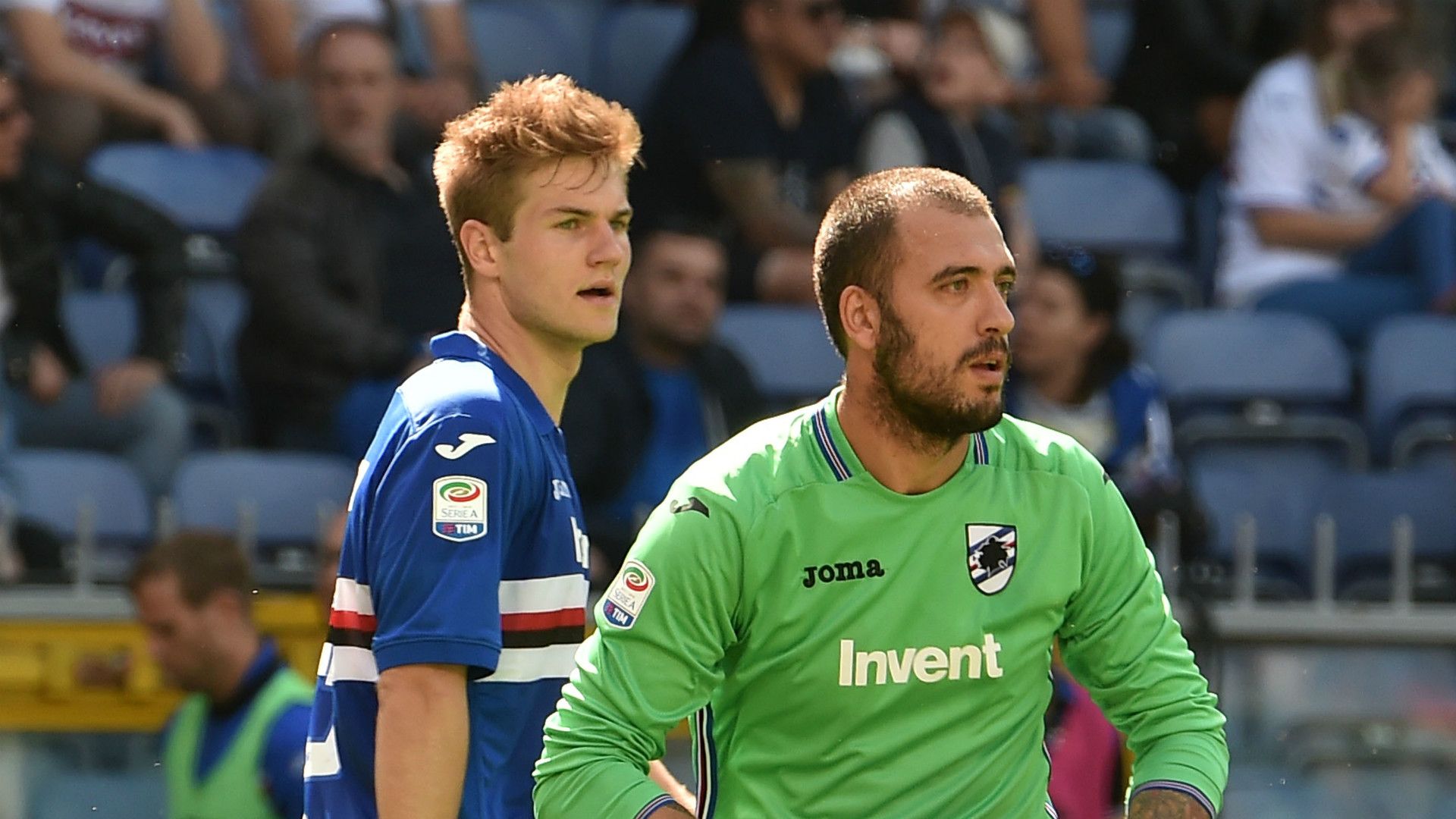 Joachim Andersen, Emiliano Viviano, Sampdoria, Serie A, 29042018