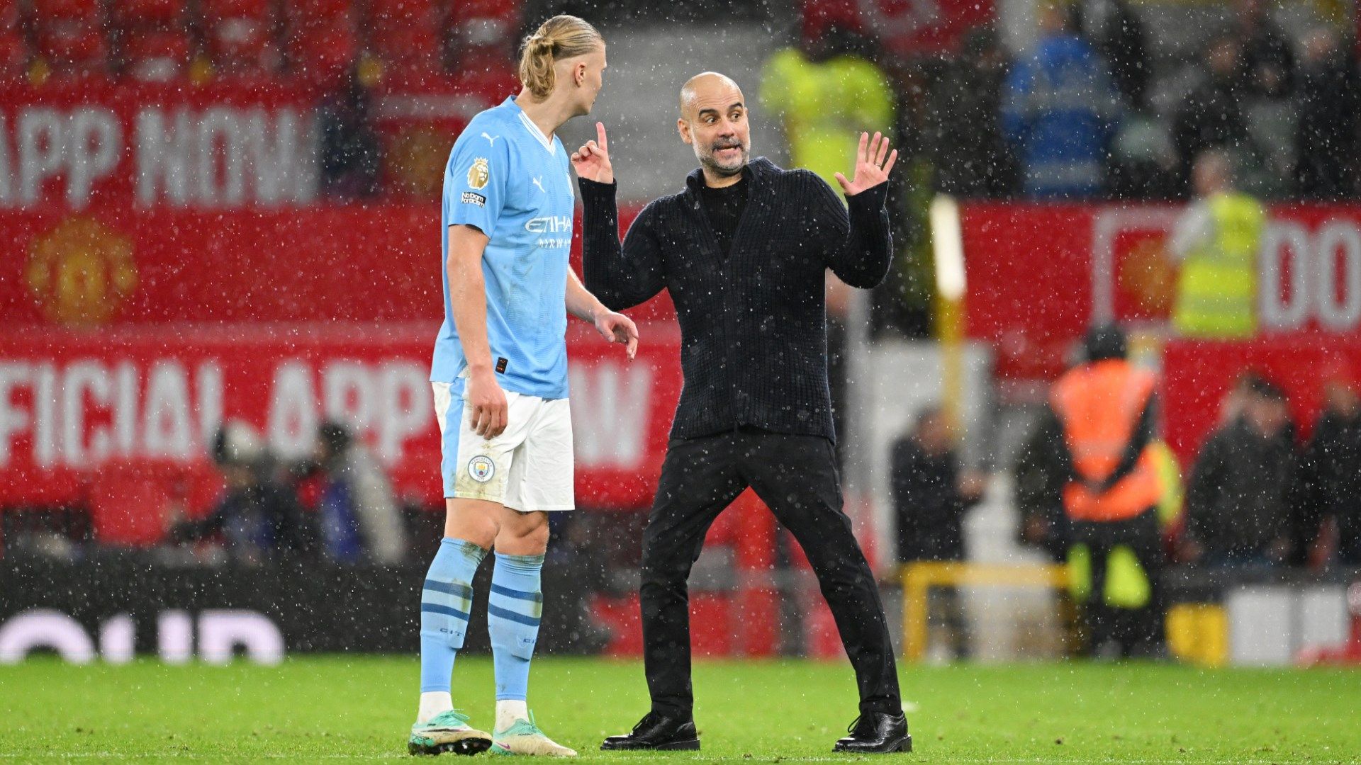 Pep Guardiola Erling Haaland Manchester City Premier League 2023-24
