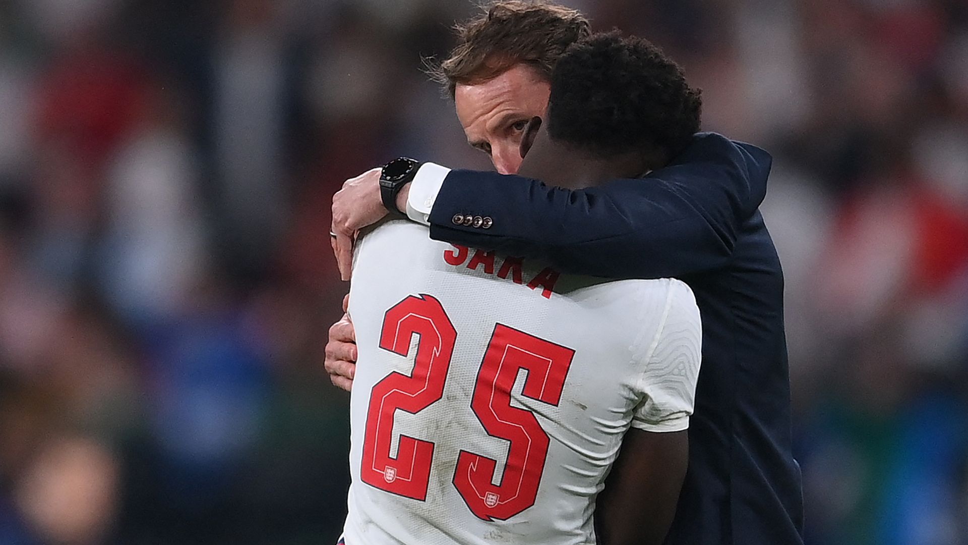 Gareth Southgate Bukayo Saka Euro final