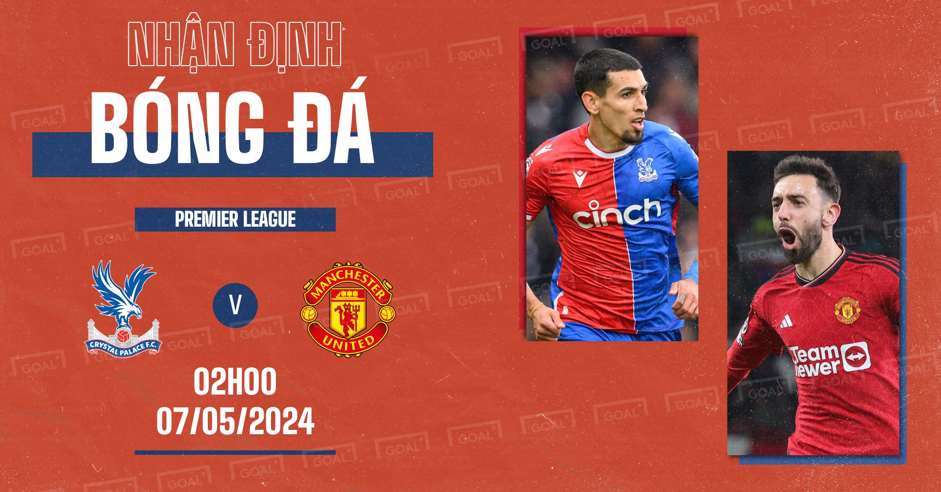Crystal Palace vs Manchester United Premier League 2023-24 GFX