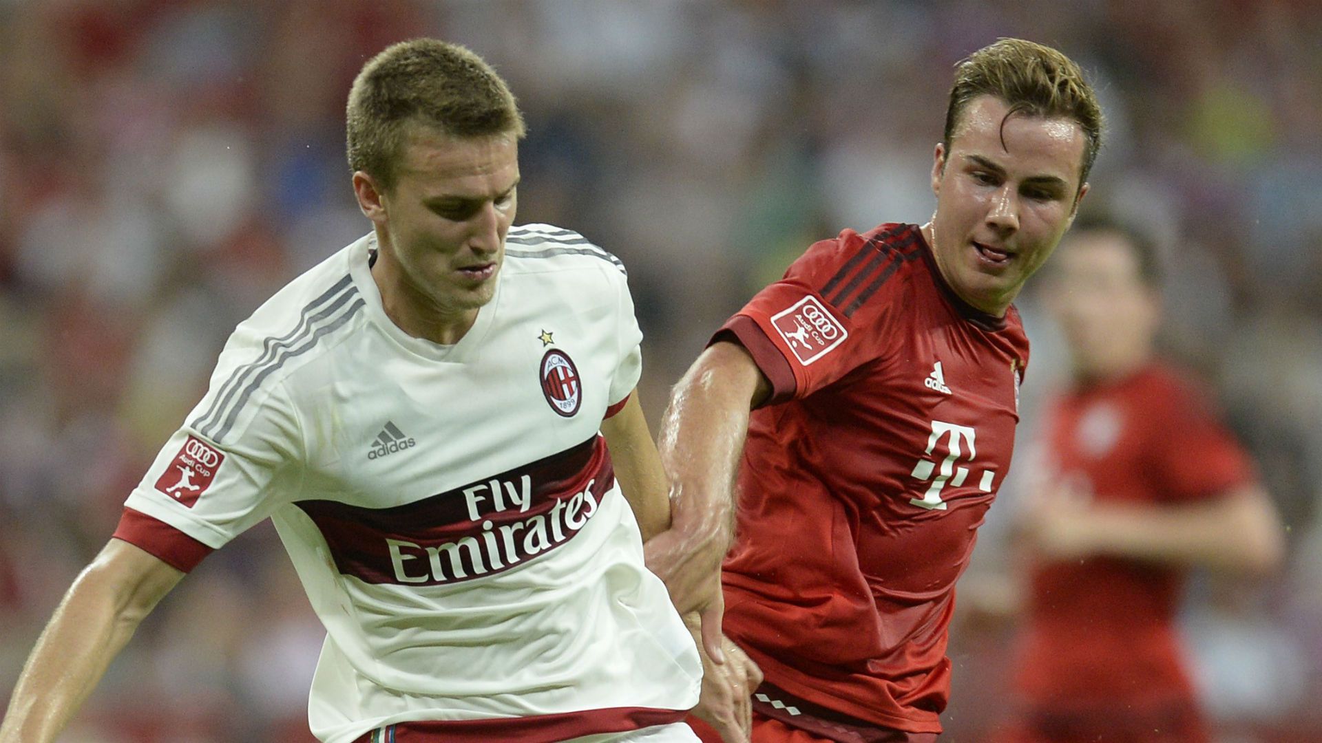 Rodrigo Ely Mario Götze FC Bayern München AC Milan Audi Cup 2015 04082015