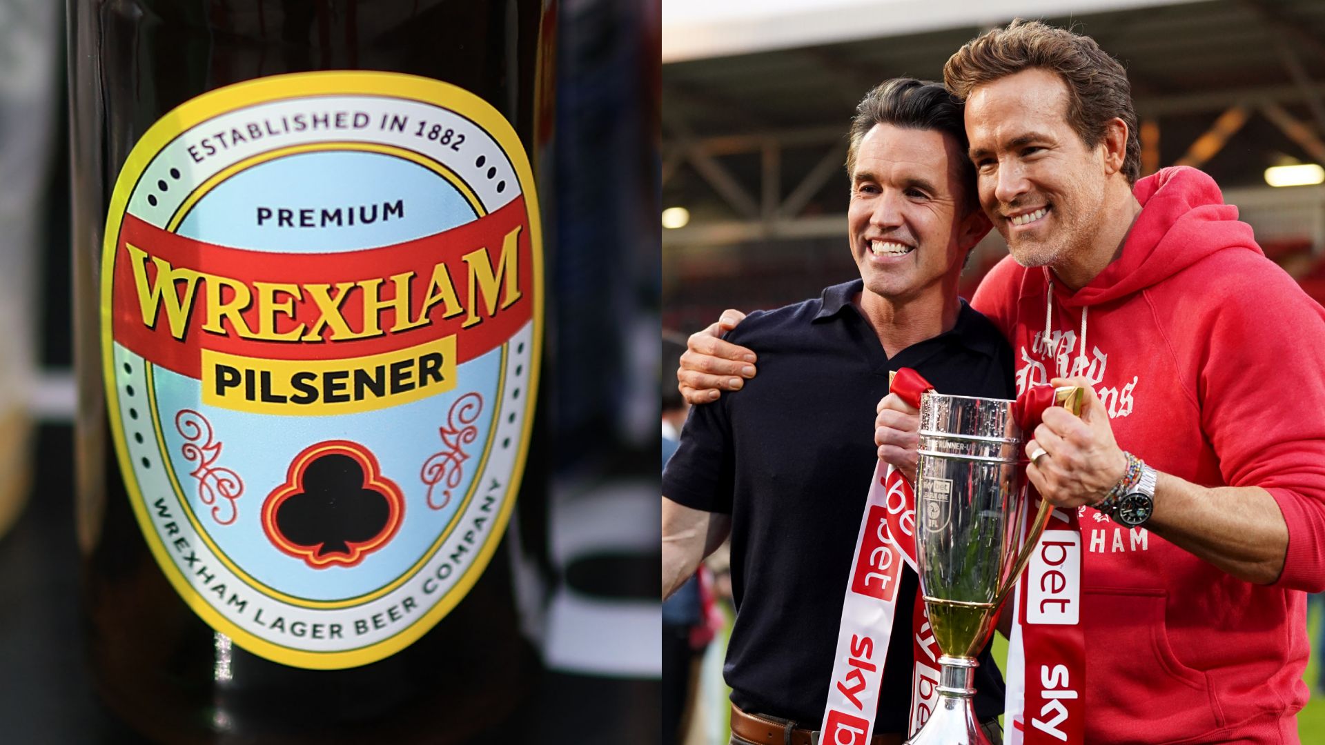 Ryan Reynolds and Rob Mac unveil plans for Wrexham Lager as Hollywood stars plans super brewery next to SToK Cae Ras | Goal.com UK