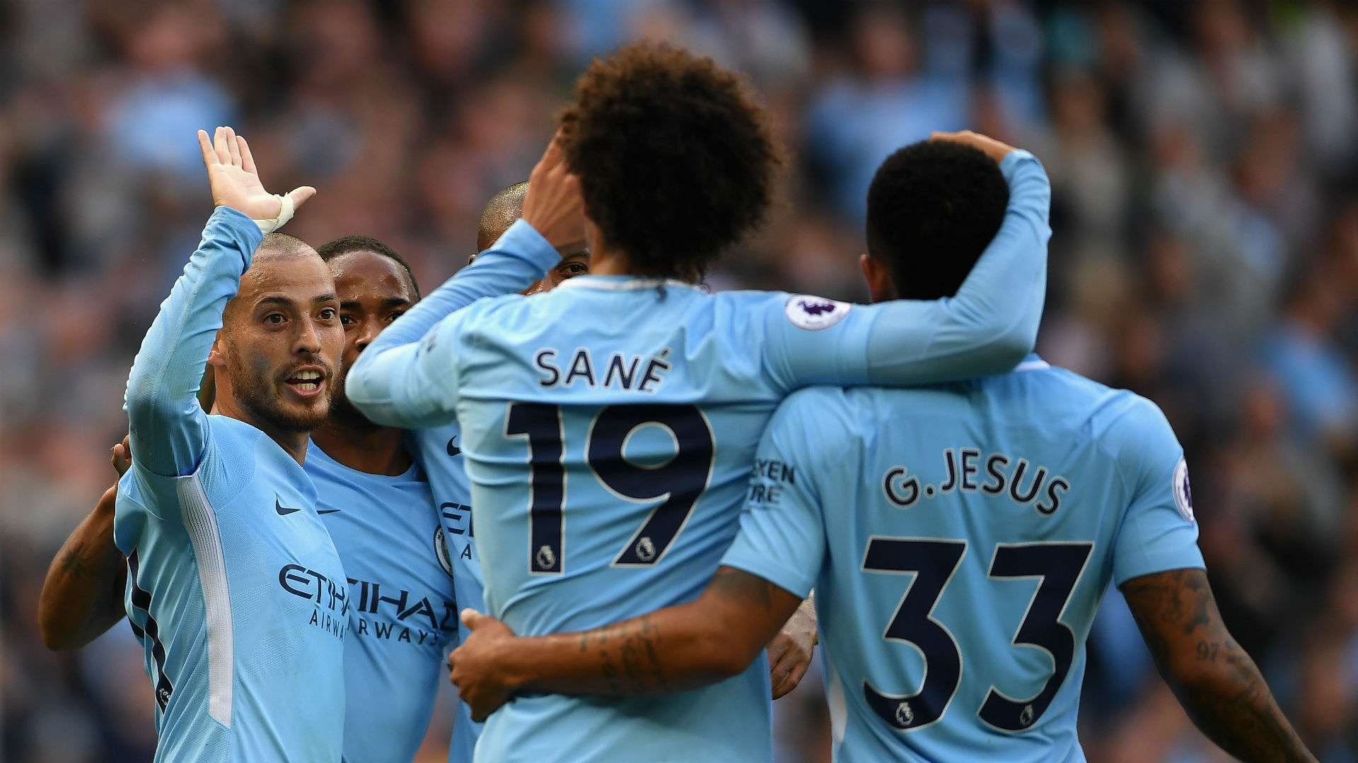 David Silva Leroy Sane Manchester City Stoke 141017