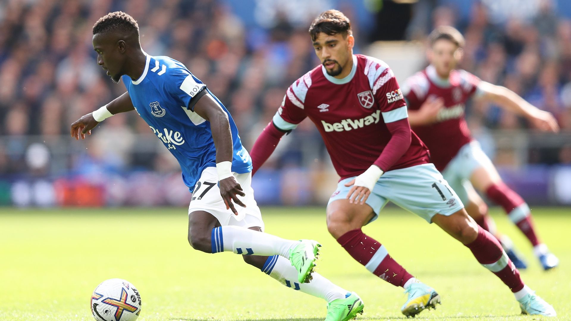 Idrissa Gueye, Lucas Paqueta - Everton, West Ham United 2022-23