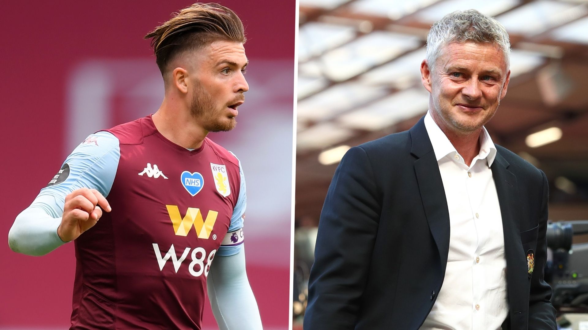 Jack Grealish Ole Gunnar Solskjaer Aston Villa Manchester United GFX