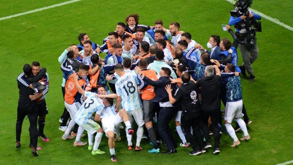 festejo Argentina Colombia 06072021