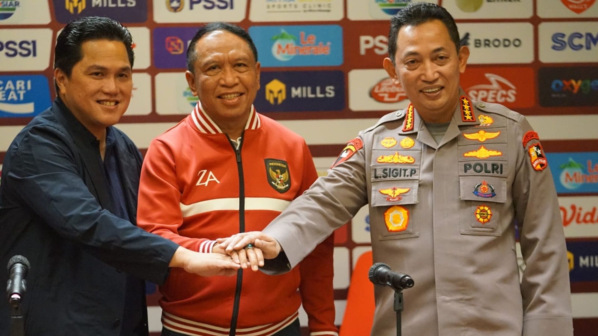 Erick Thohir - Zainudin Amali - Listyo Sigit Prabowo