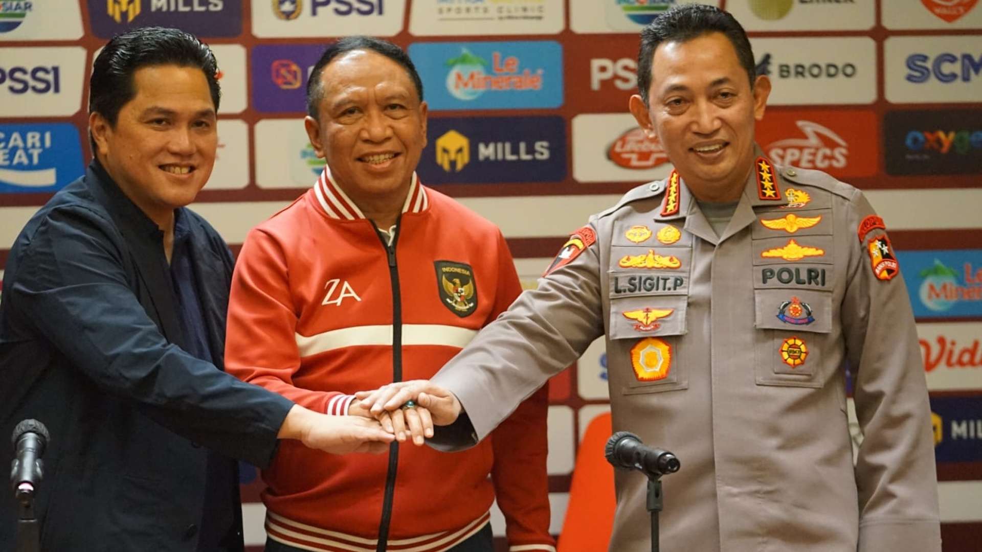 Erick Thohir - Zainudin Amali - Listyo Sigit Prabowo