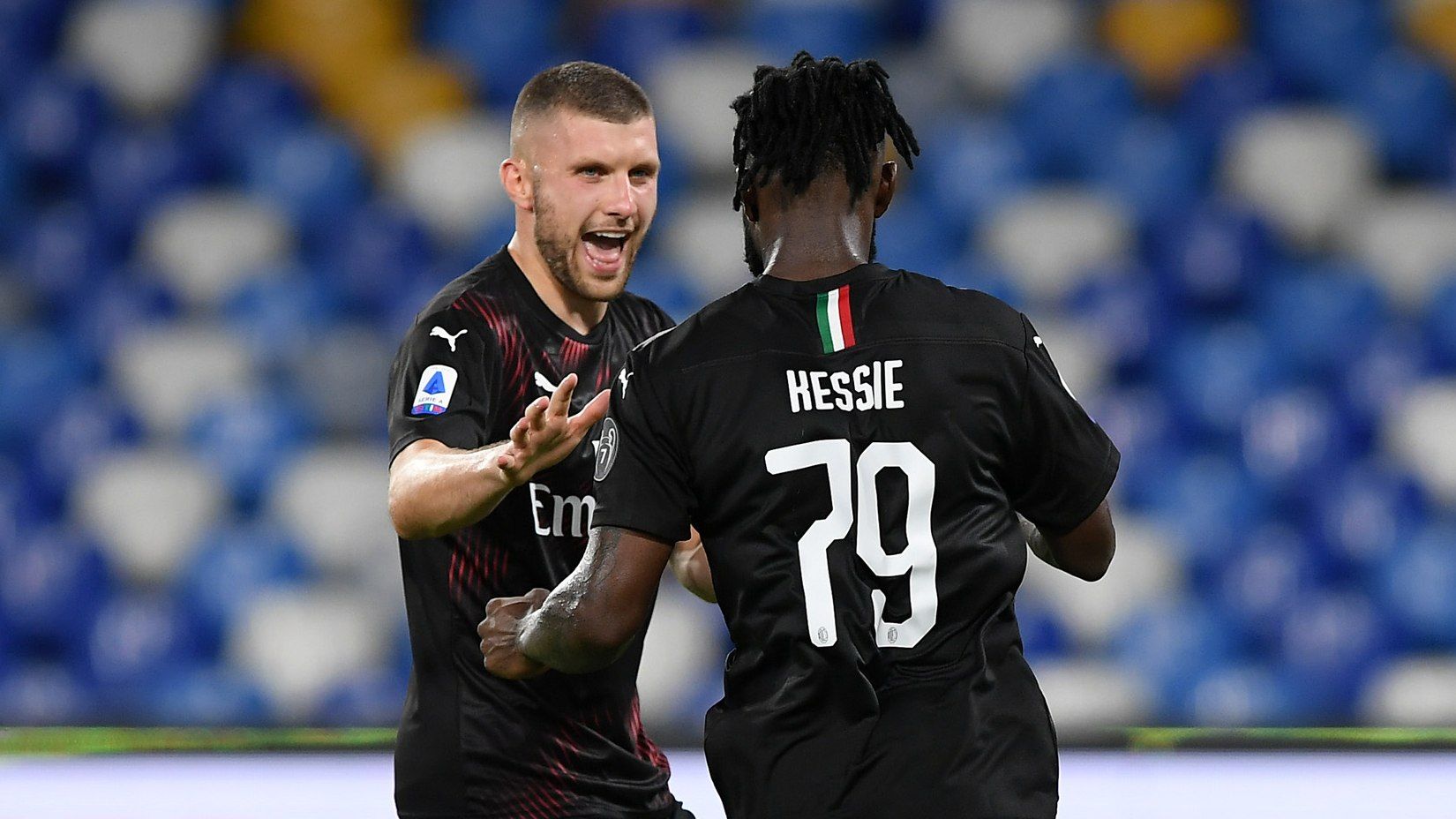 Ante Rebic Franck Kessié Napoli Milan Serie A
