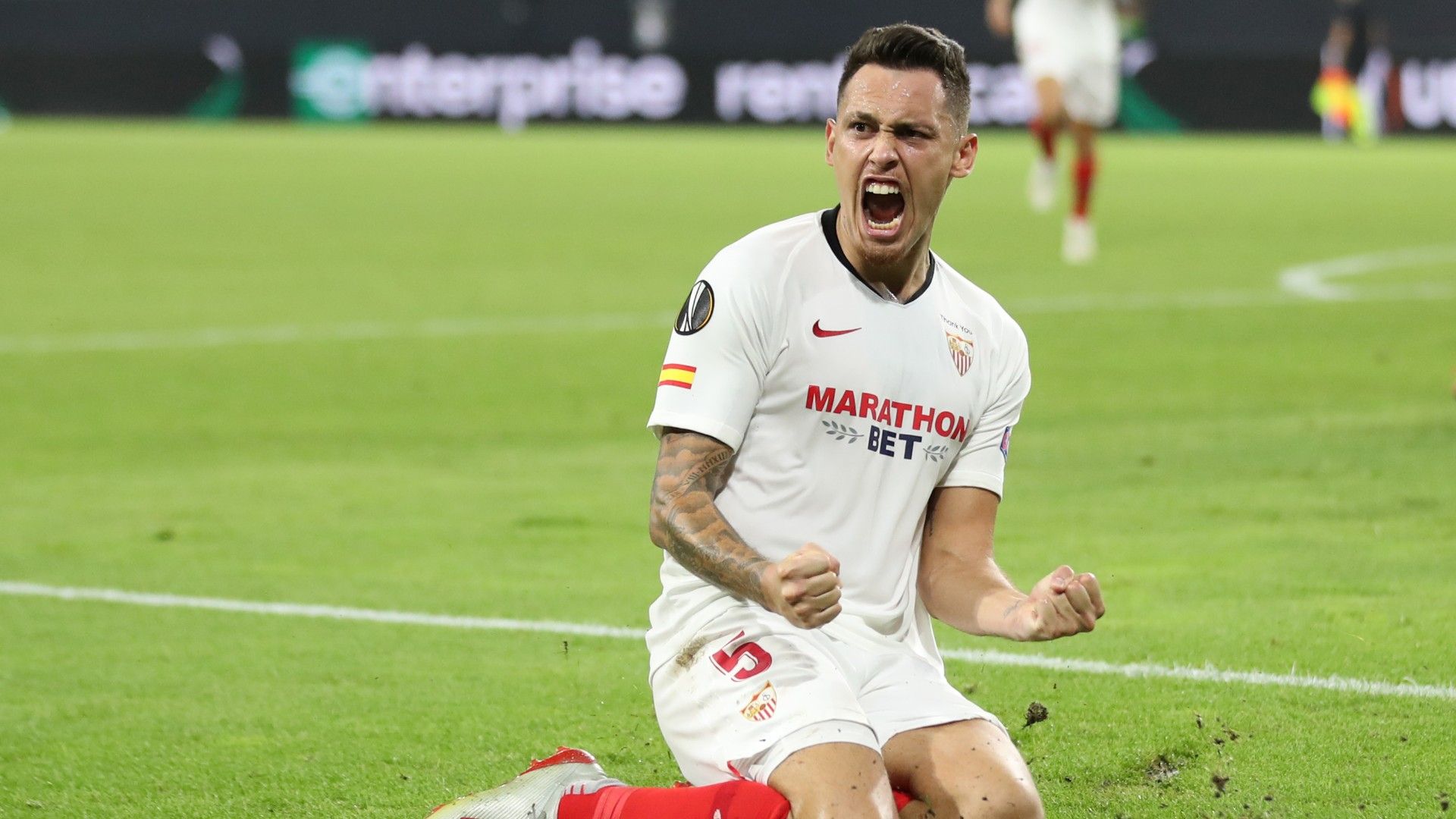 Lucas Ocampos Sevilla Wolves Europa League 2020