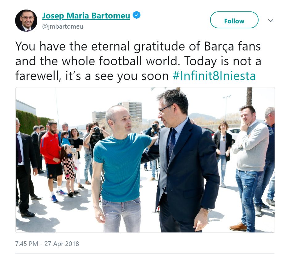 Reaction Iniesta