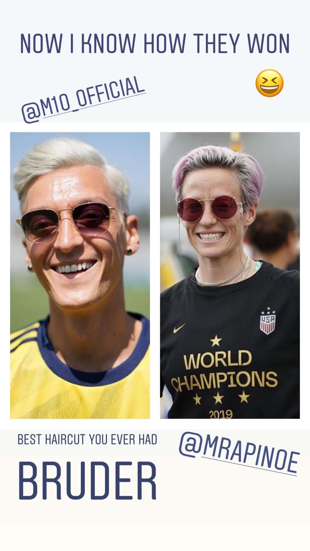 Mesut Ozil Megan Rapinoe