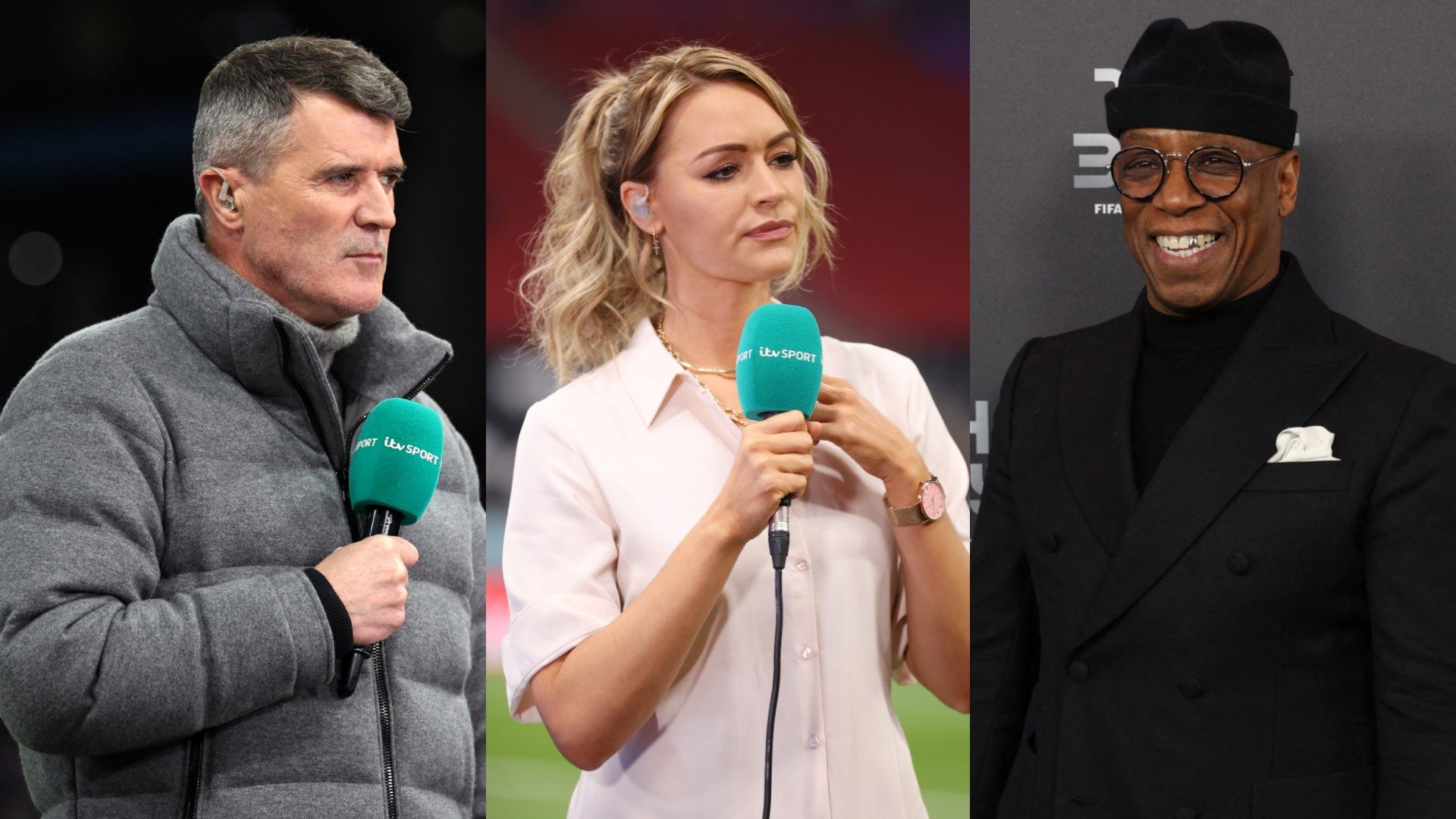 Roy Keane Laura Woods Ian Wright ITV pundits