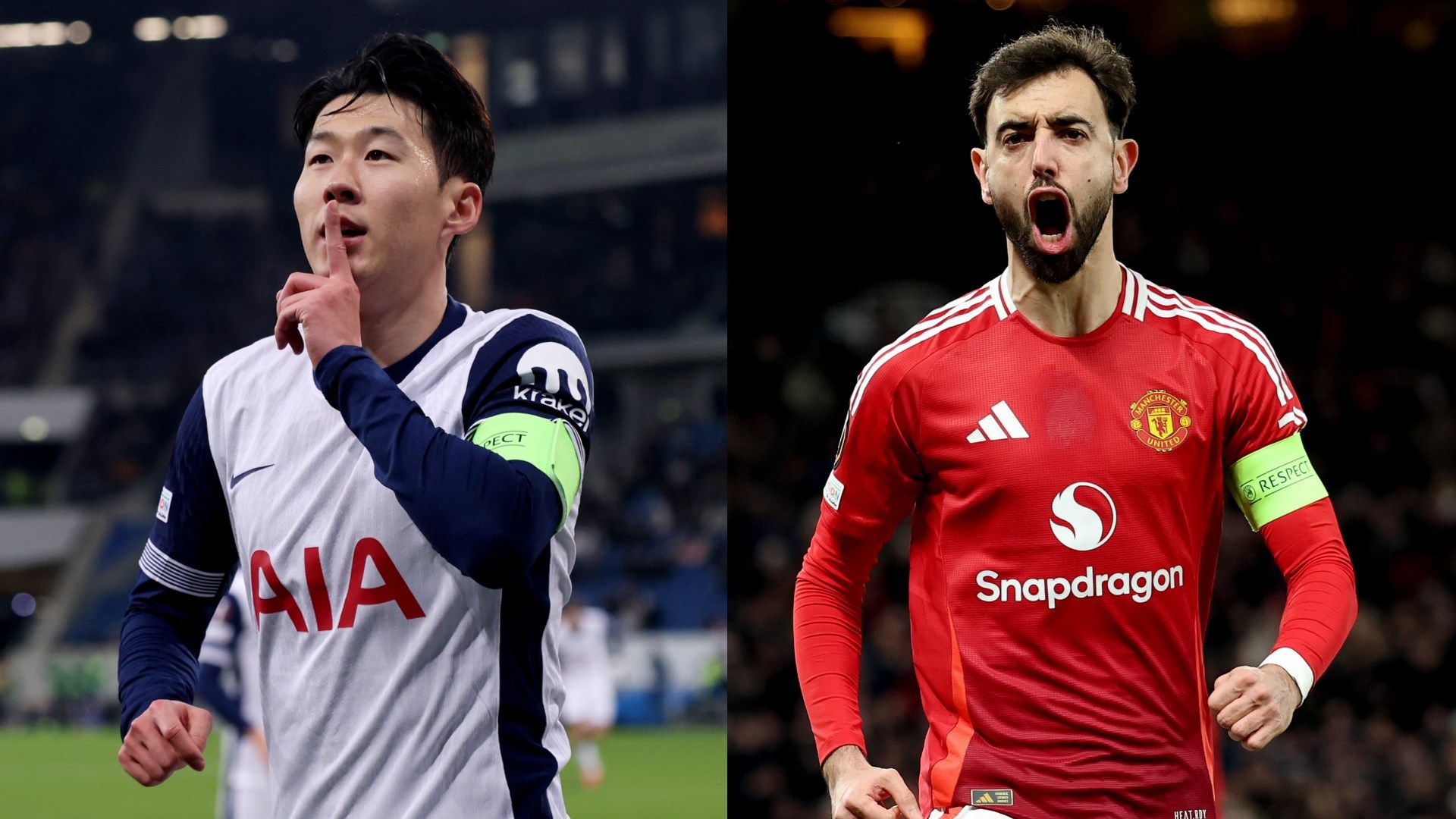 Son Bruno Fernandes Tottenham Manchester United
