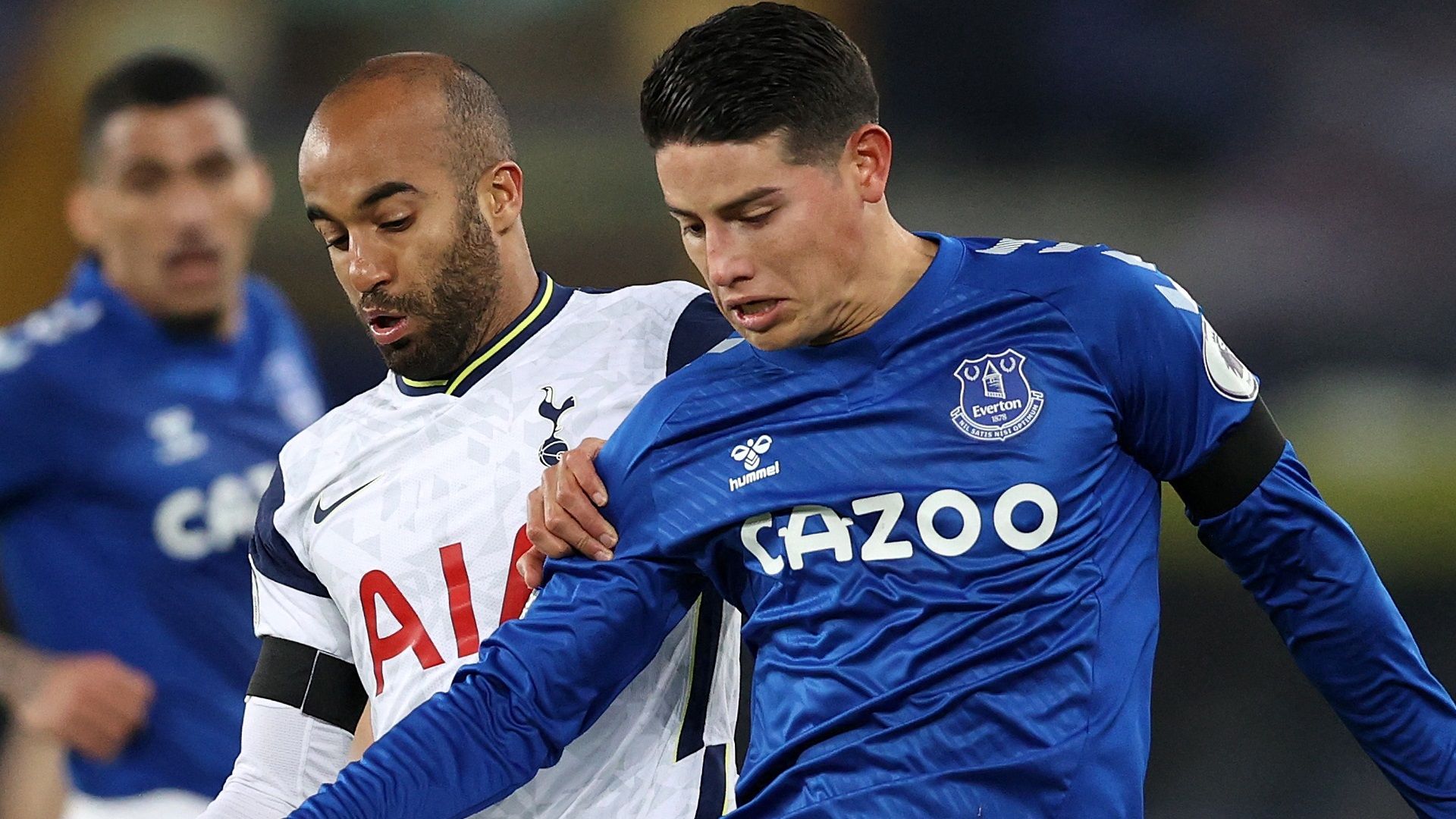 Lucas Moura James Rodríguez Tottenham Everton