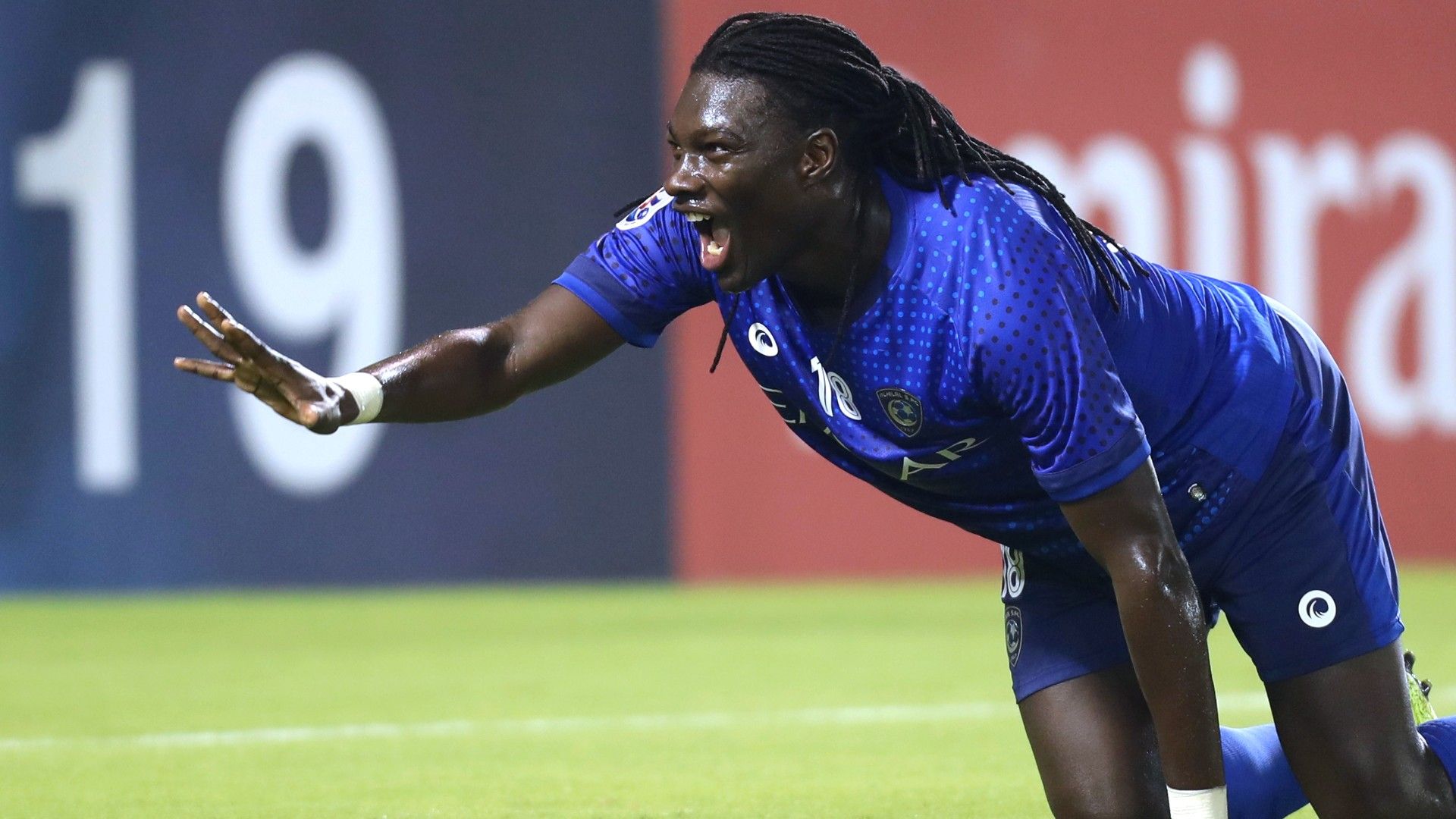 Lion Celebration Bafetimbi Gomis Al Hilal Al Sadd AFC Champions League SF 1st Leg 01102019