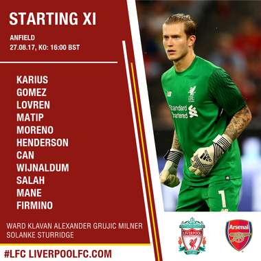 liverpool arsenal premier league 28082017