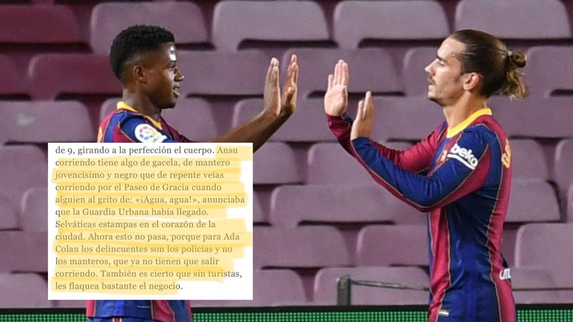 Racismo Ansu Fati Griezmann Barcelona