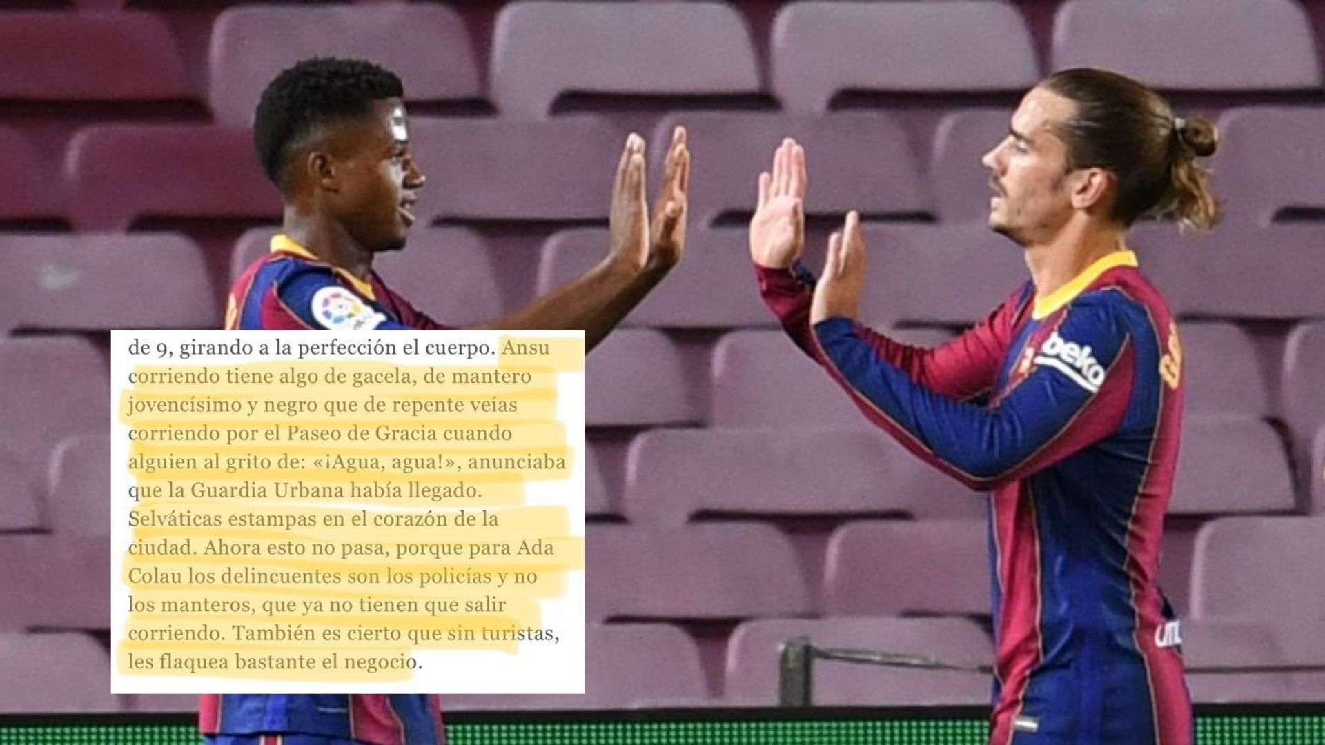 Racismo Ansu Fati Griezmann Barcelona