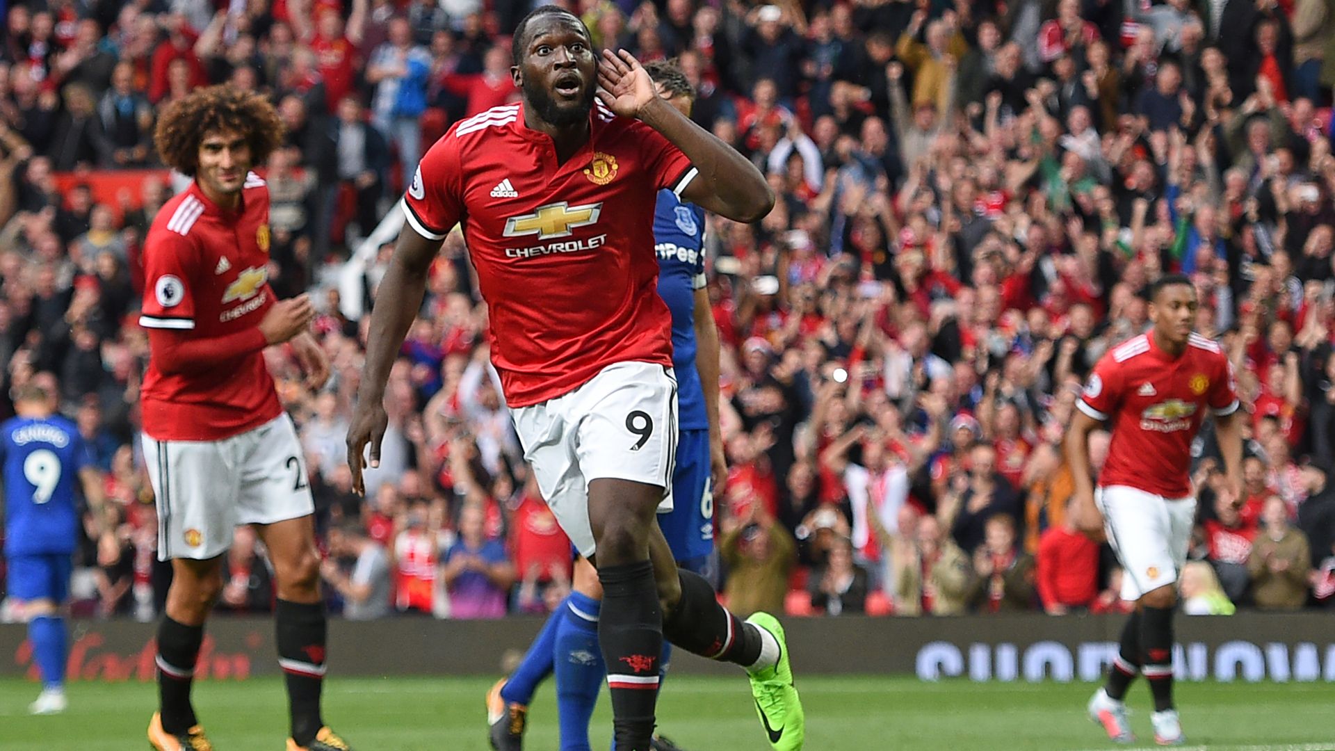 Romelu Lukaku, Manchester United - FC Everton, Premier League, 09172017