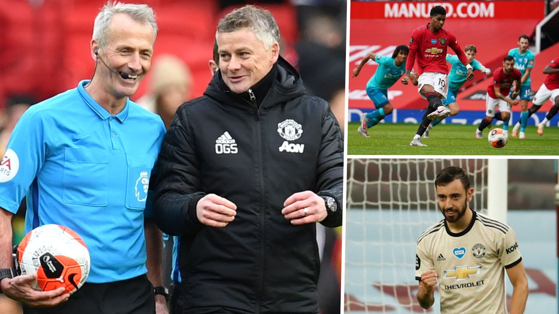 Ole Gunnar Solskjaer Marcus Rashford Bruno Fernandes Manchester United 2019-20 GFX